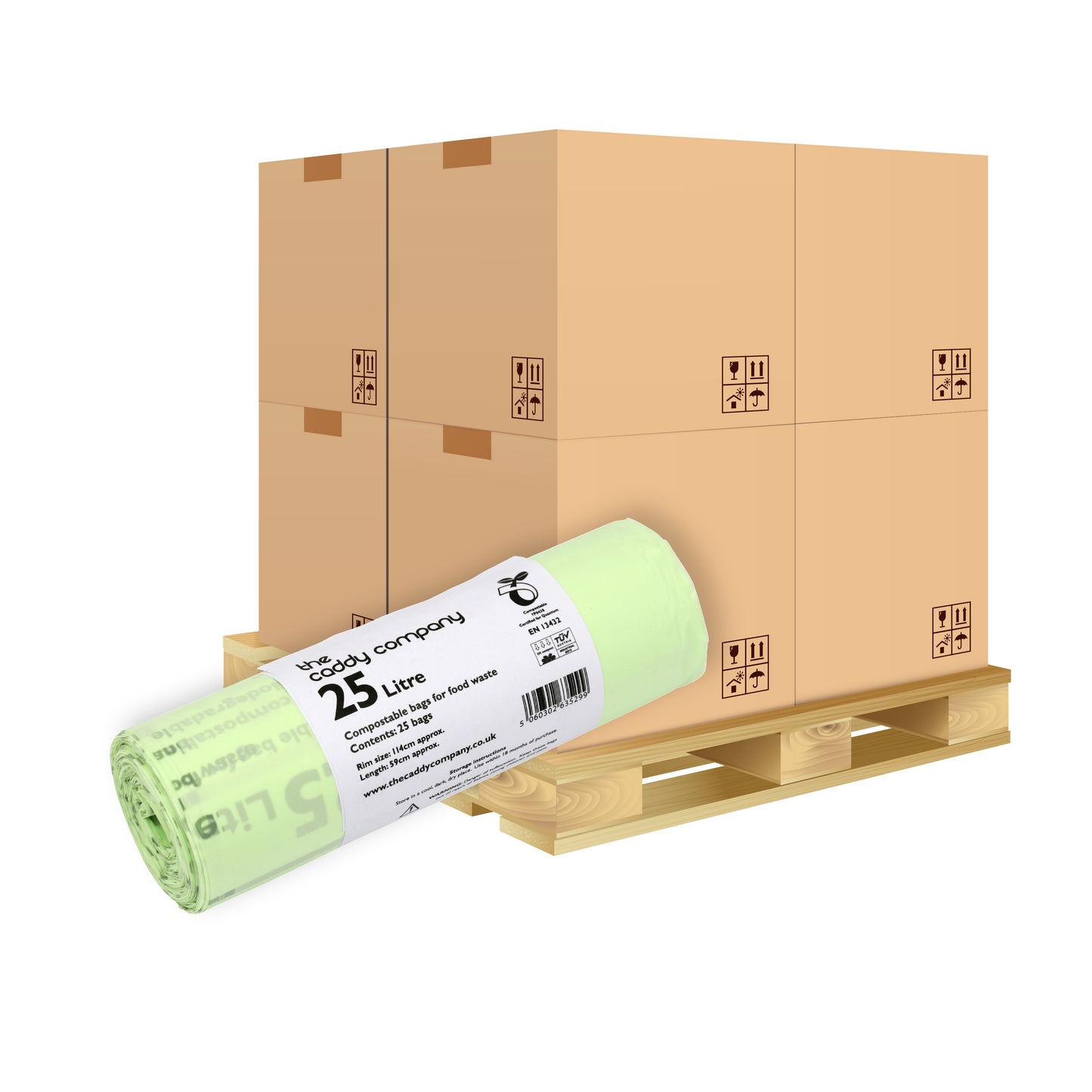 Pallet - 25L Compostable Kerbside Caddy Liners