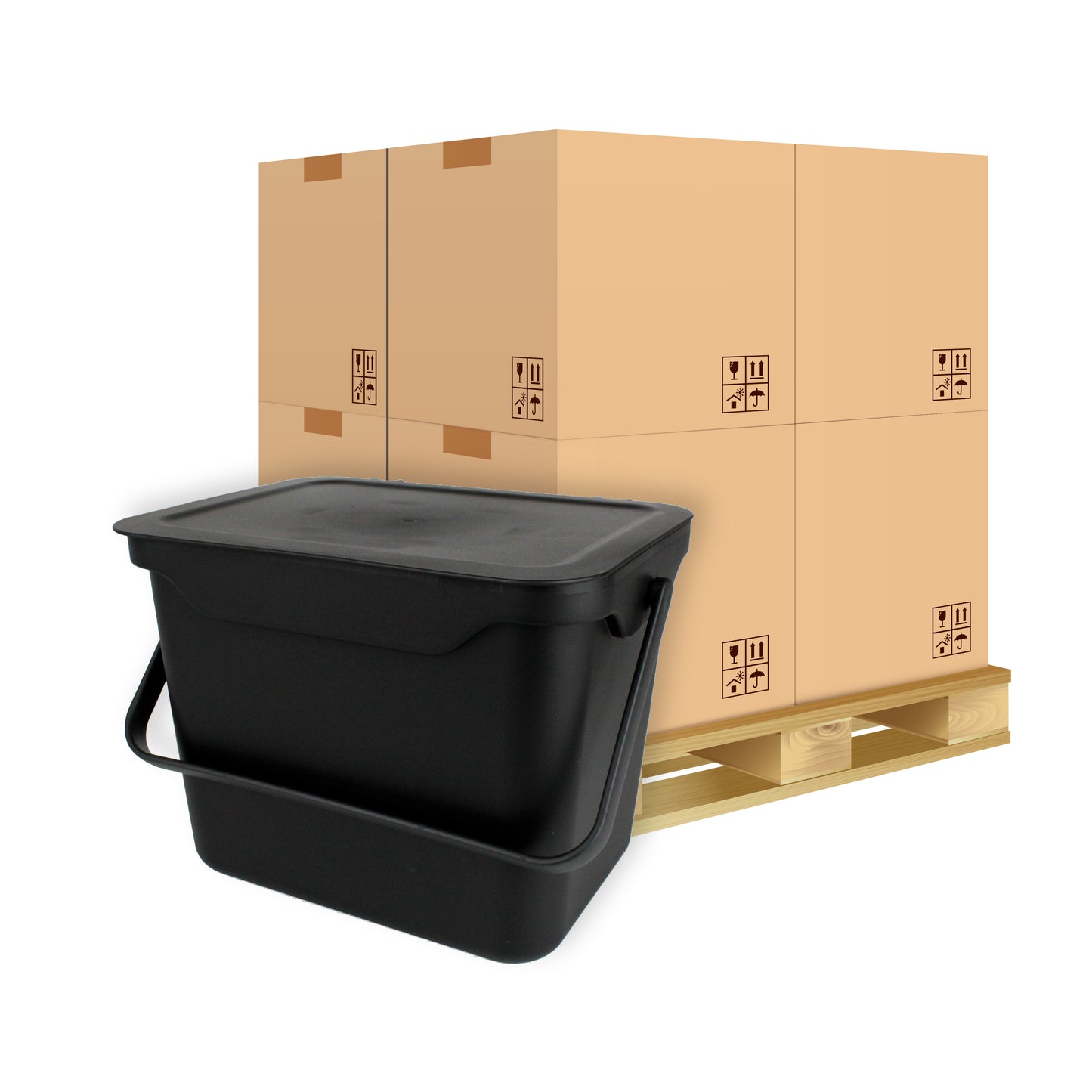 Pallet - 5L Easy Eco Kitchen Caddy - Black