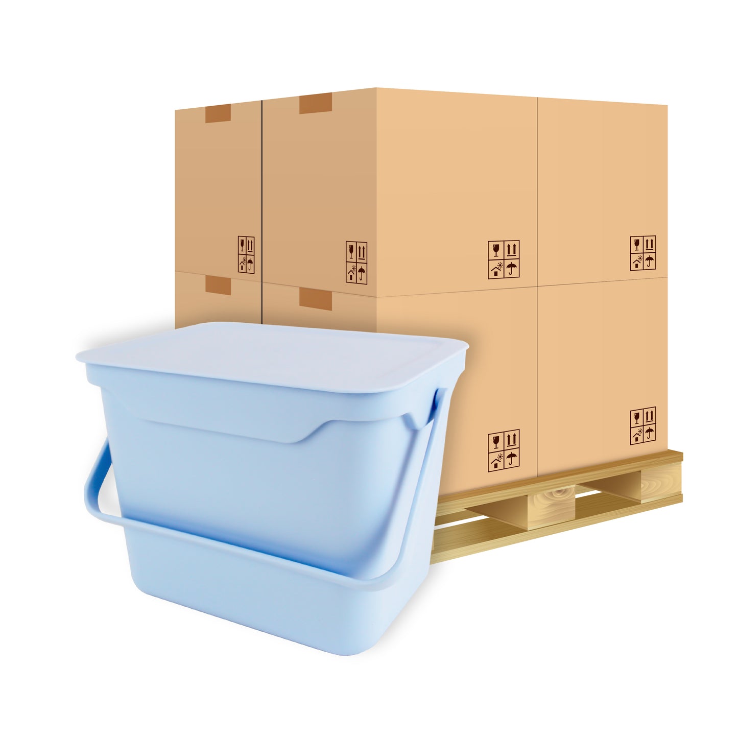Pallet - 5L Easy Eco Kitchen Caddy - Pastel Blue