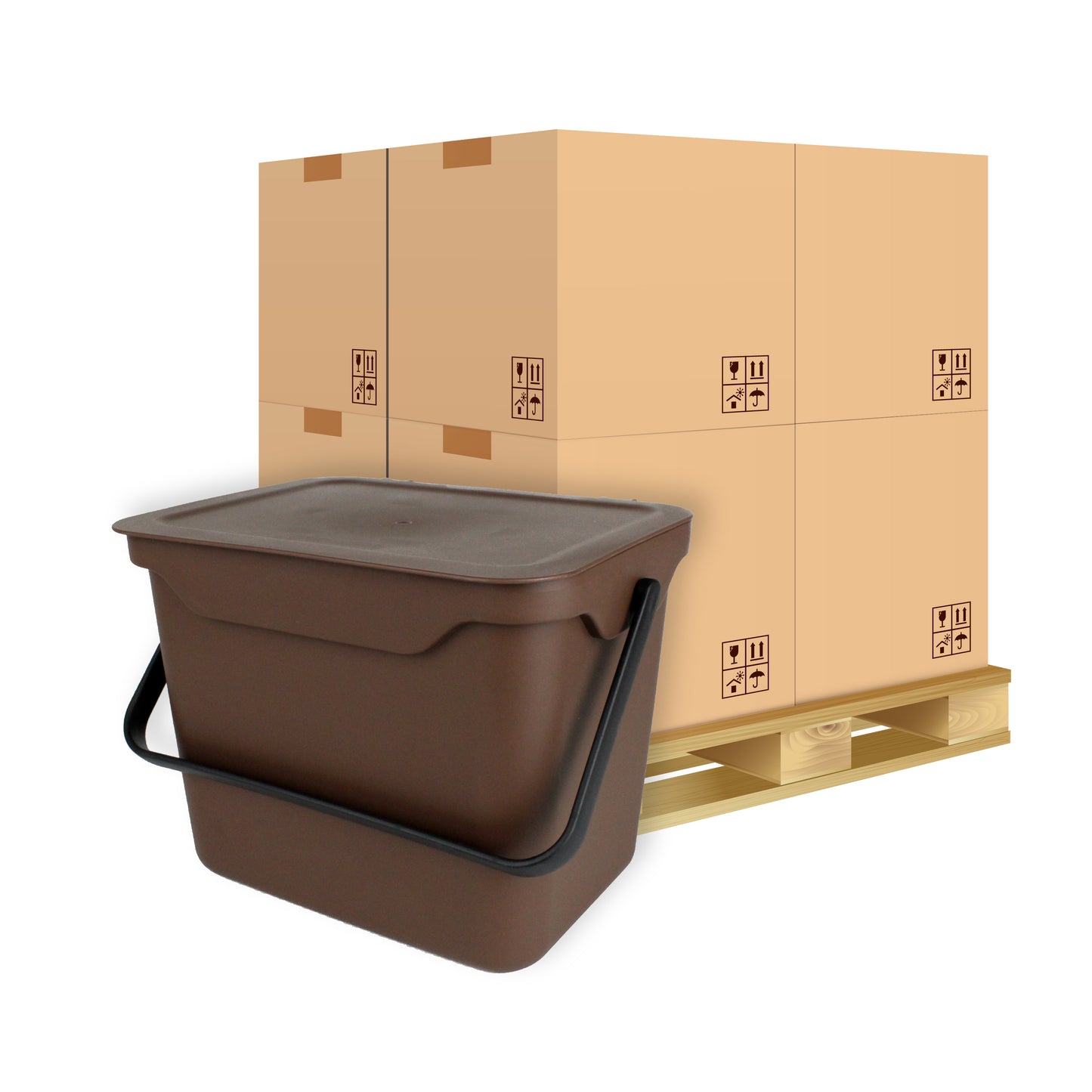 Pallet - 5L Easy Eco Kitchen Caddy - Brown