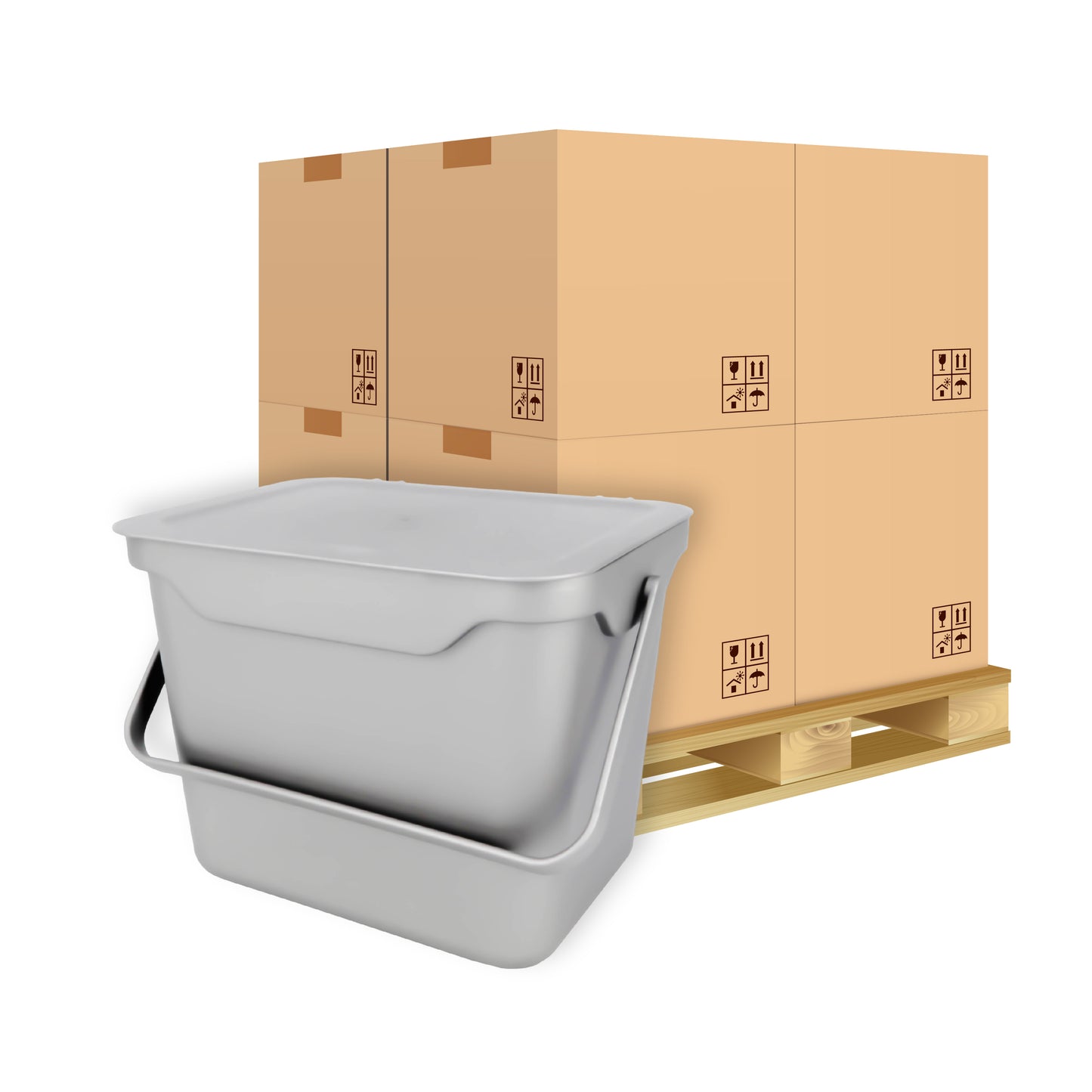 Pallet - 5L Easy Eco Kitchen Caddy - Light Grey