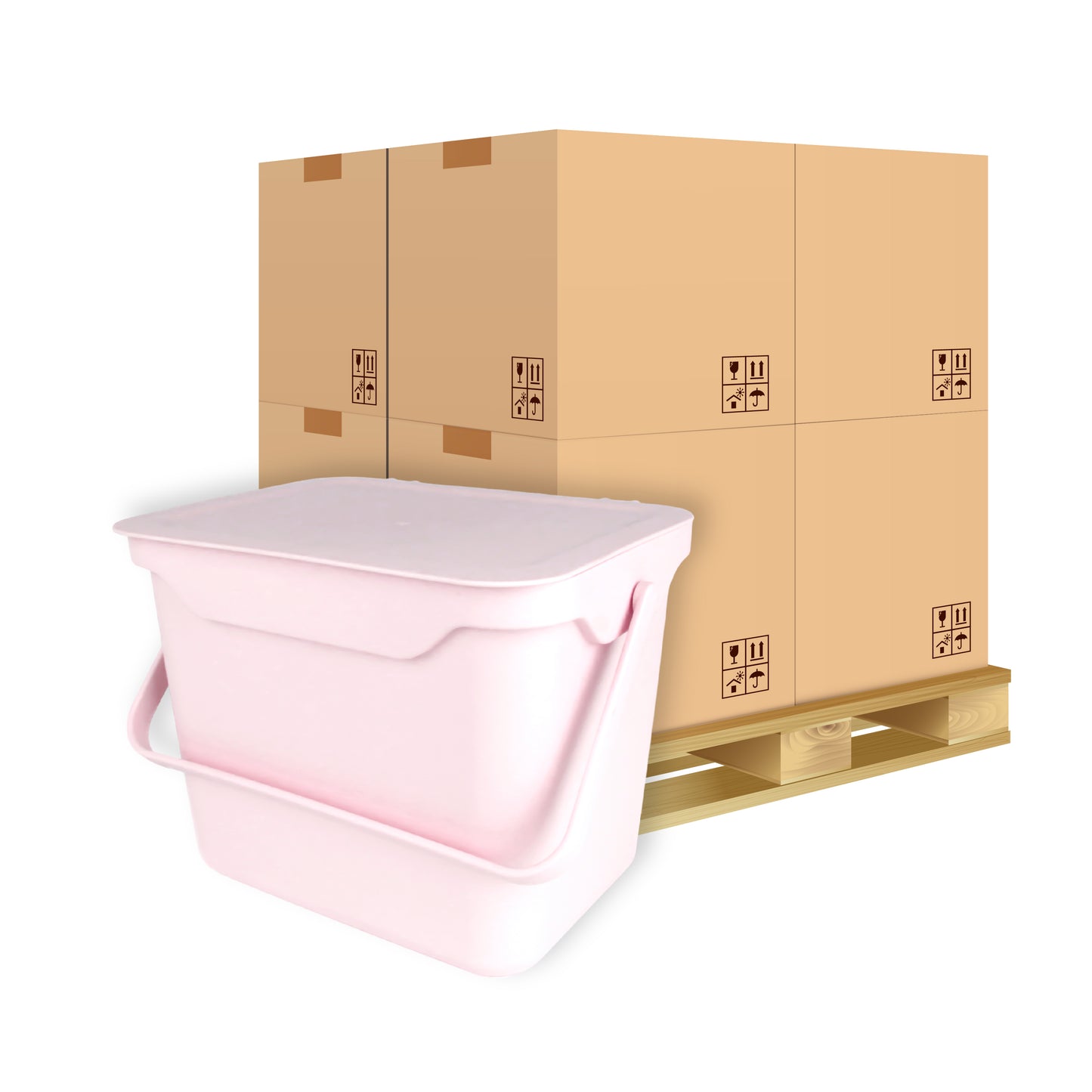 Pallet - 5L Easy Eco Kitchen Caddy - Pastel Pink