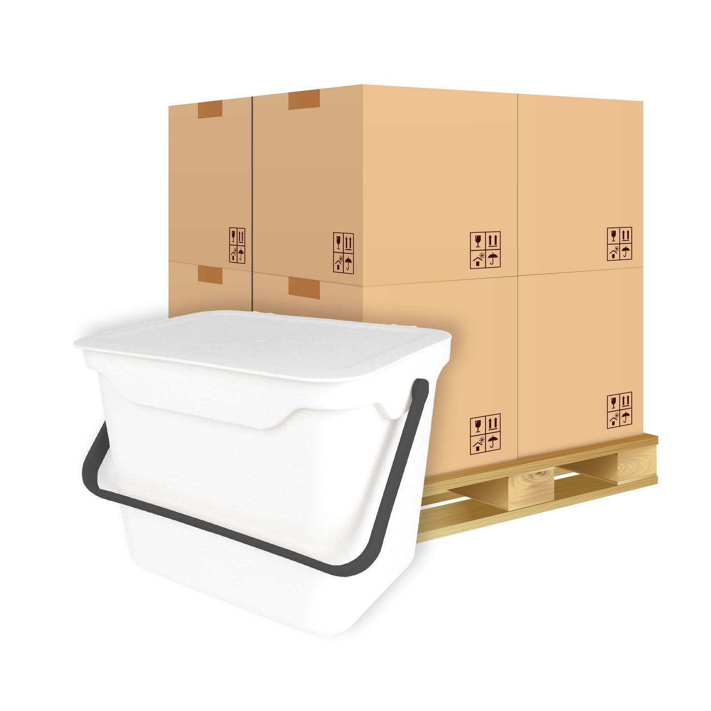 Pallet - 5L Easy Eco Kitchen Caddy - White