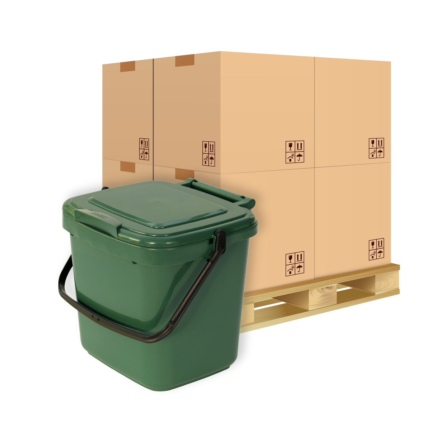 Pallet - 7L Plastic Kitchen Caddy - Green