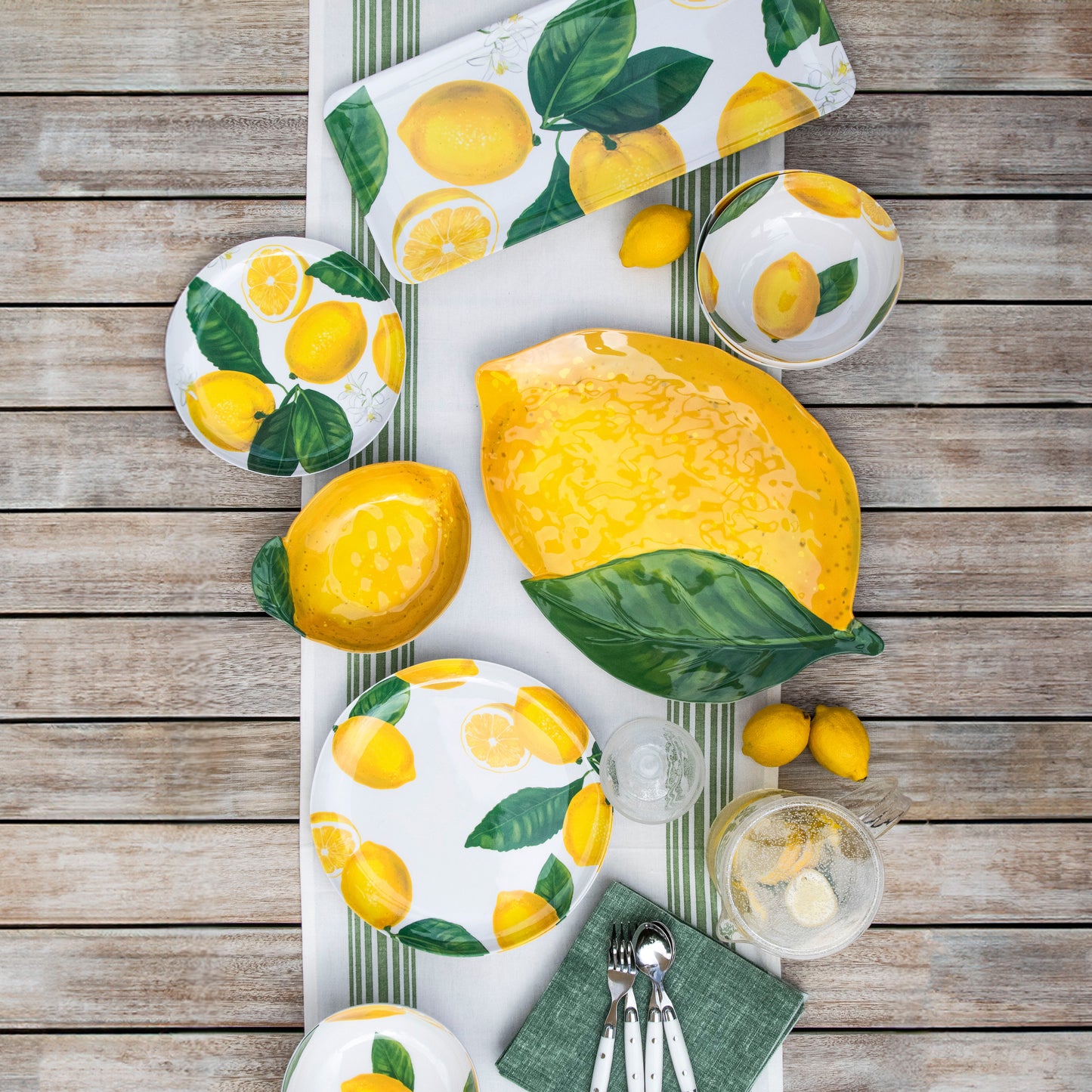 Lemon Fresh Melamine Figural Platter