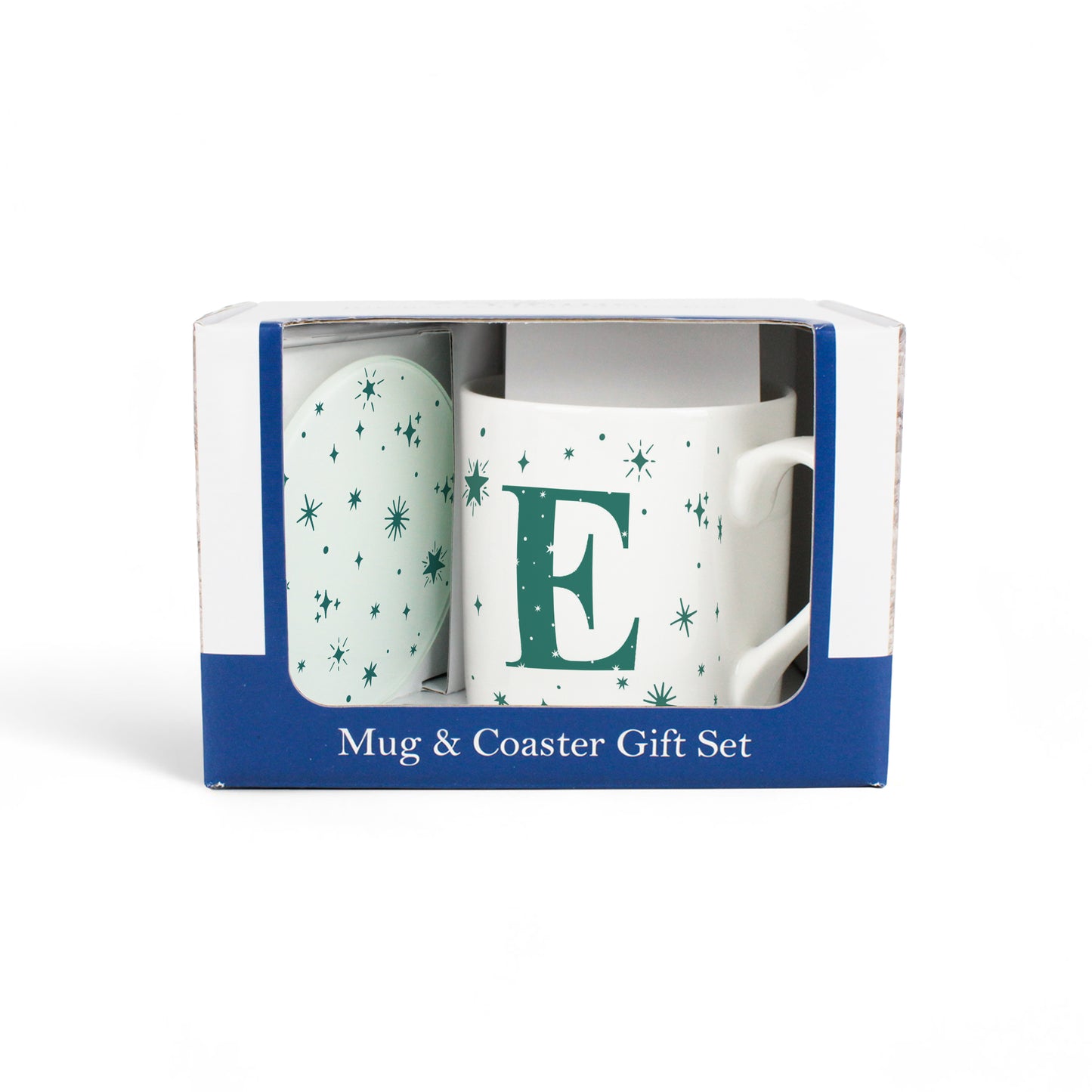 Green Star Alphabet Mug & Coaster Gift Set