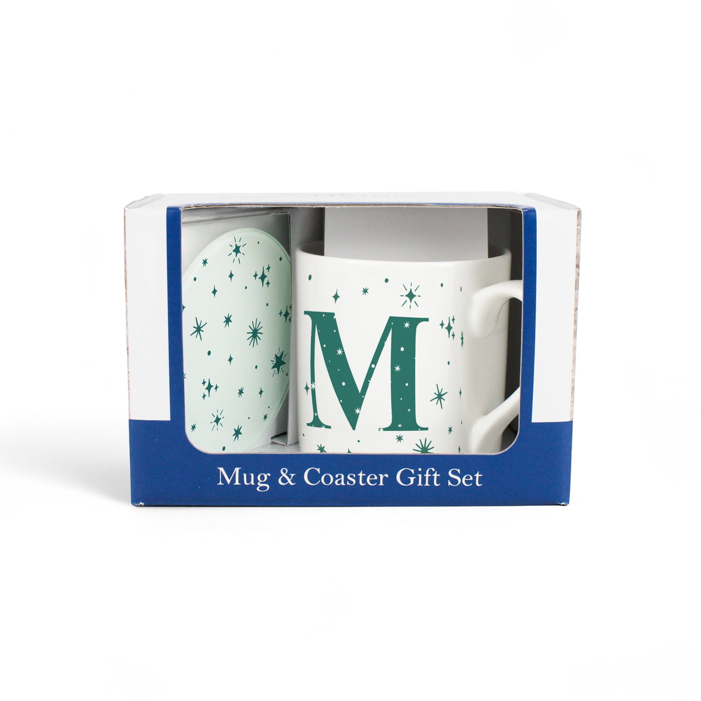 Green Star Alphabet Mug & Coaster Gift Set
