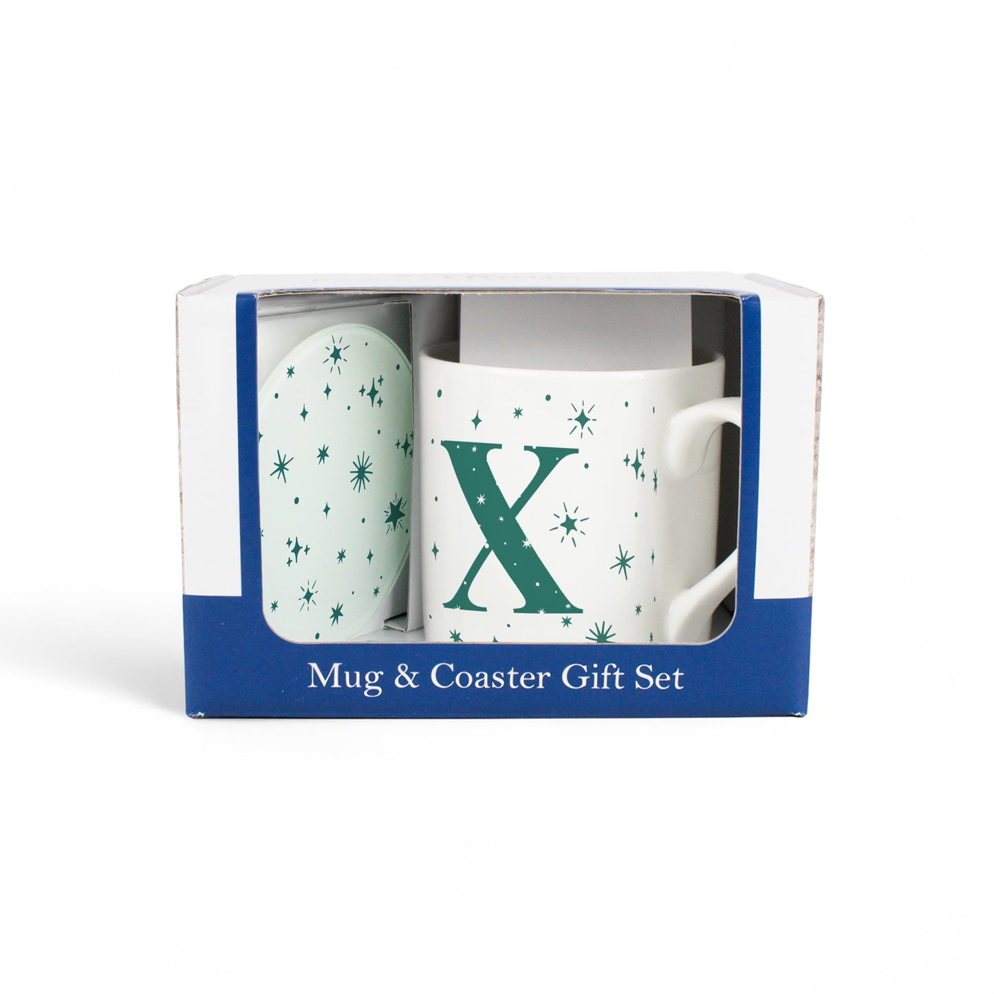 Green Star Alphabet Mug & Coaster Gift Set