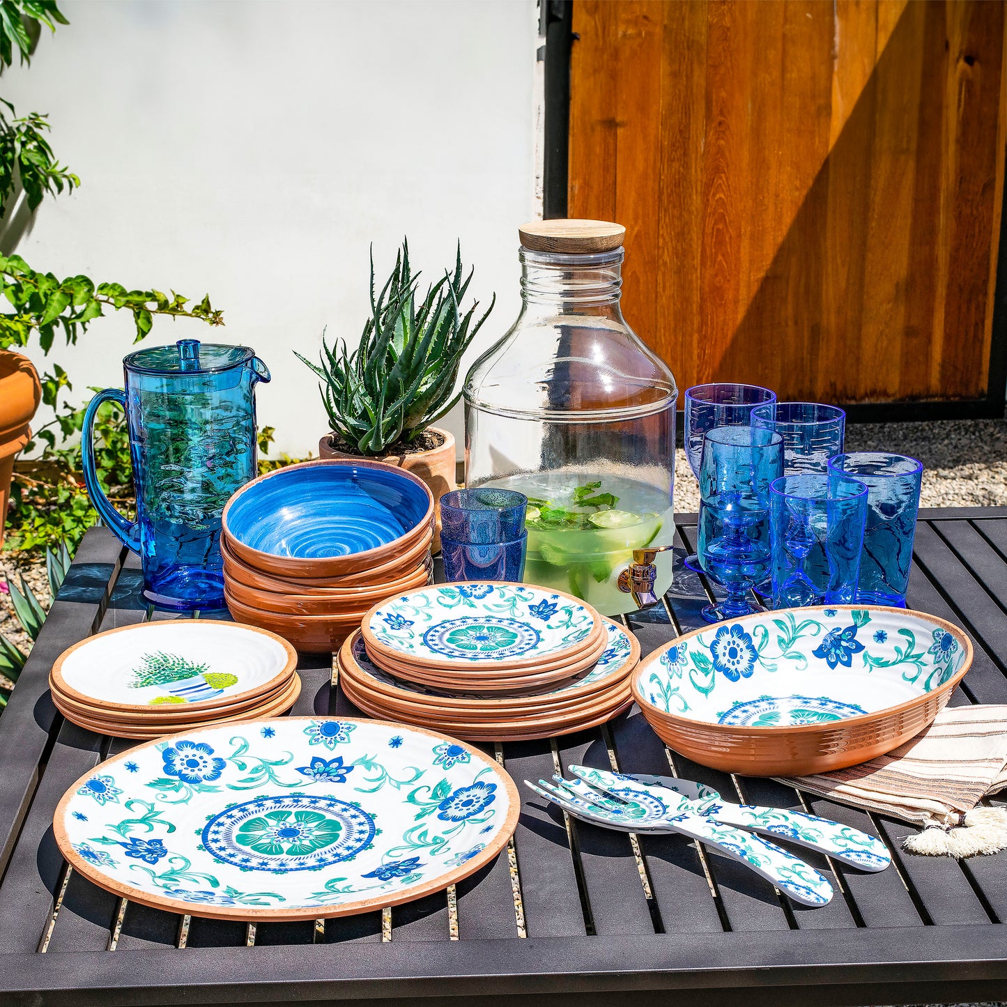 Turqupoise Floral Melamine Bowl