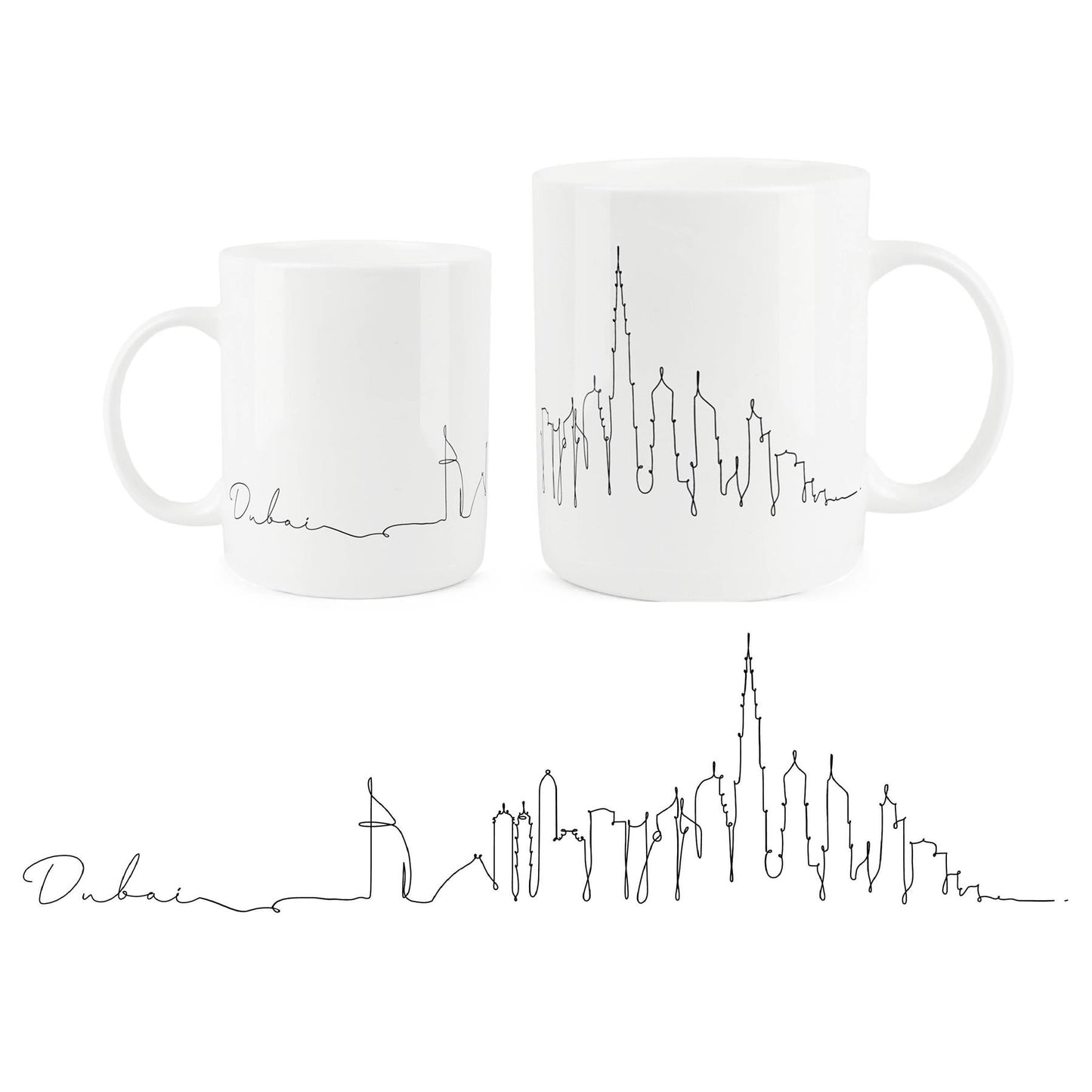 Exquisite bone china mug capturing the mystique of Cairo.