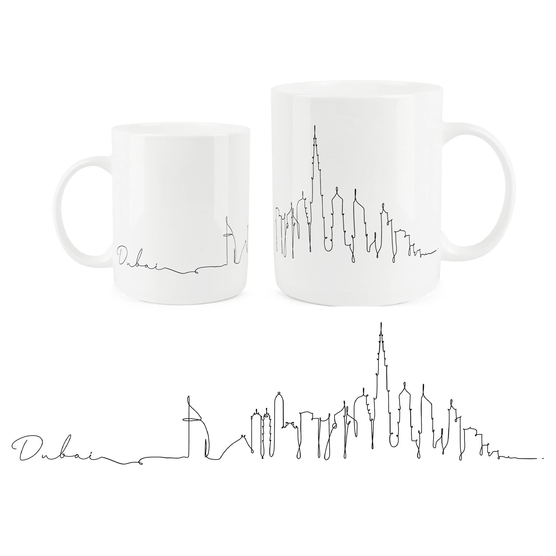 Exquisite bone china mug capturing the mystique of Cairo.
