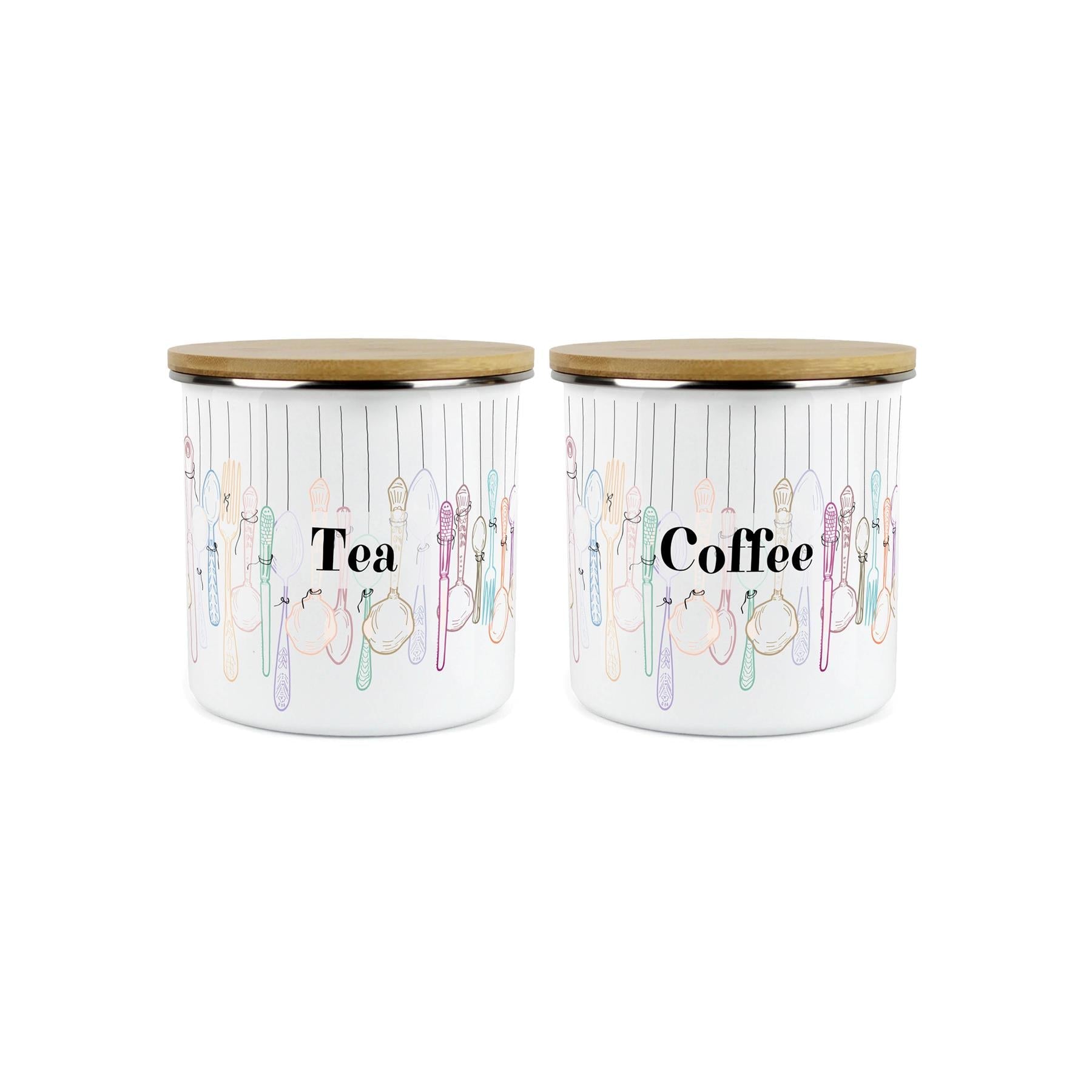 PH Canister - Vintage Cutlery - Tea & Coffee  - 2 Canisters