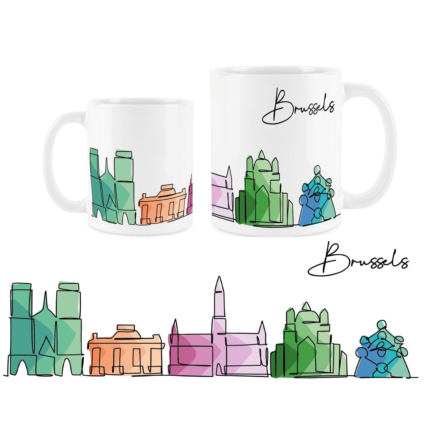 Colourful City Skyline Mug
