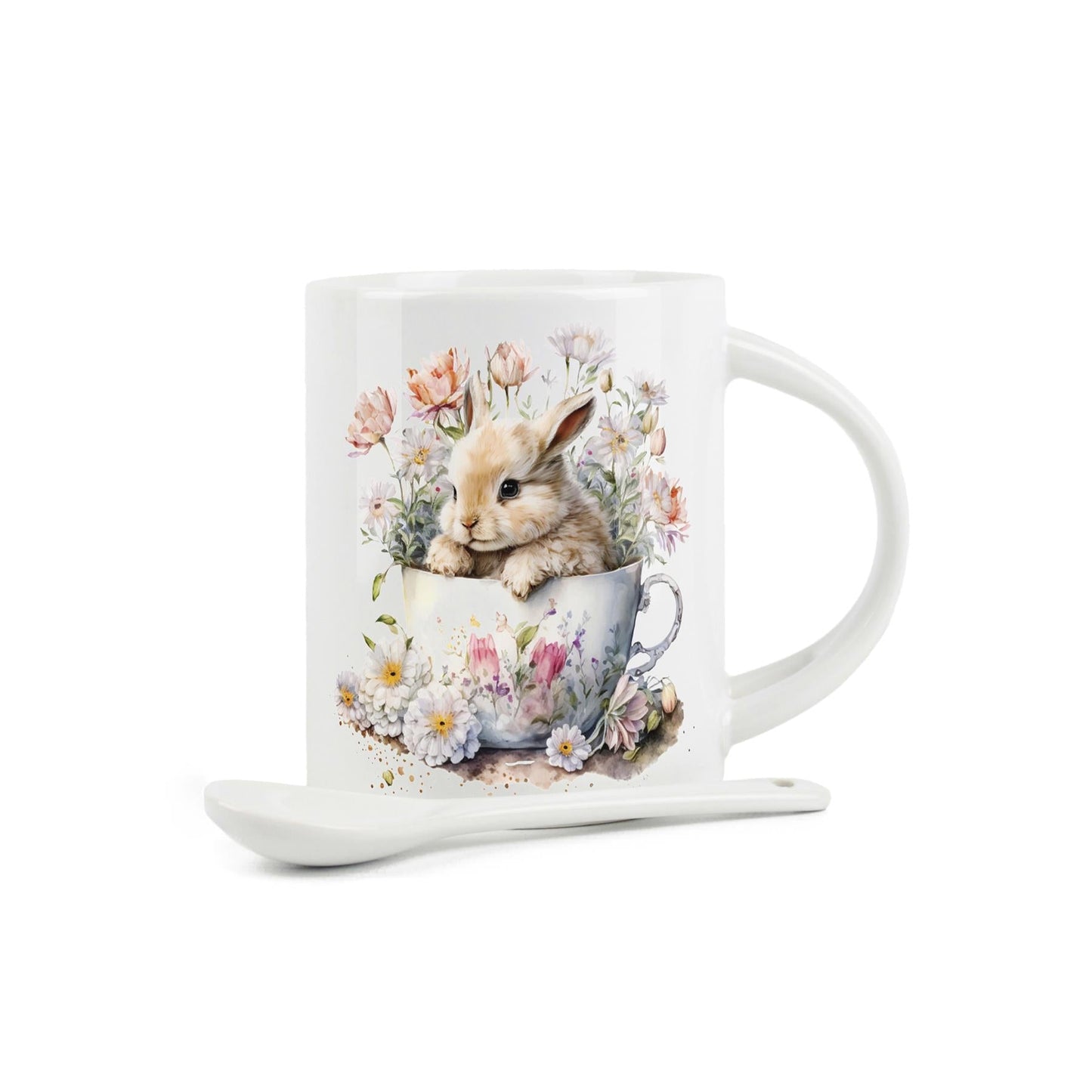 Teacup Bunny Mug & Spoon Set