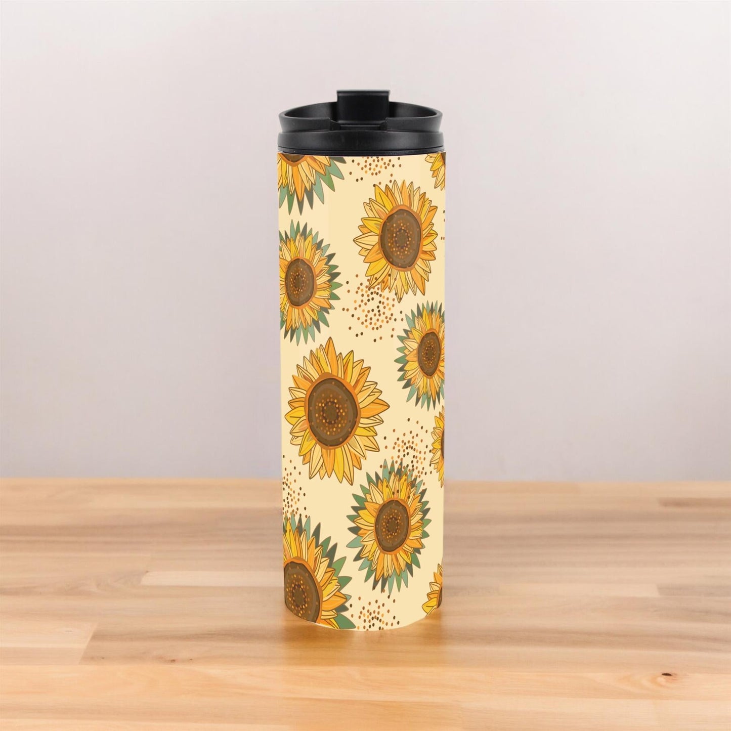 Yellow Sunflowers Stainless Steel Flask