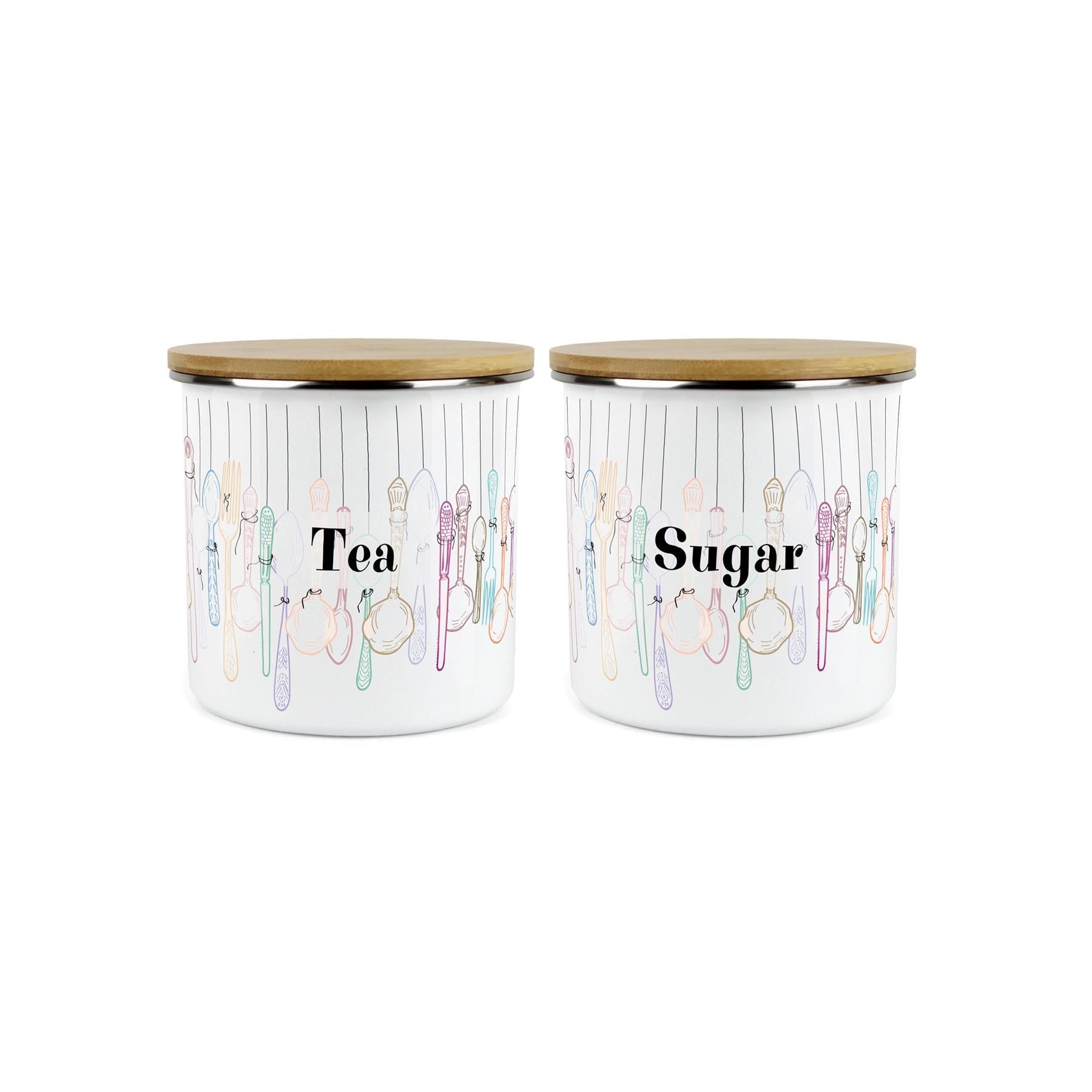 PH Canister - Vintage Cutlery - Tea & Sugar  - 2 Canisters