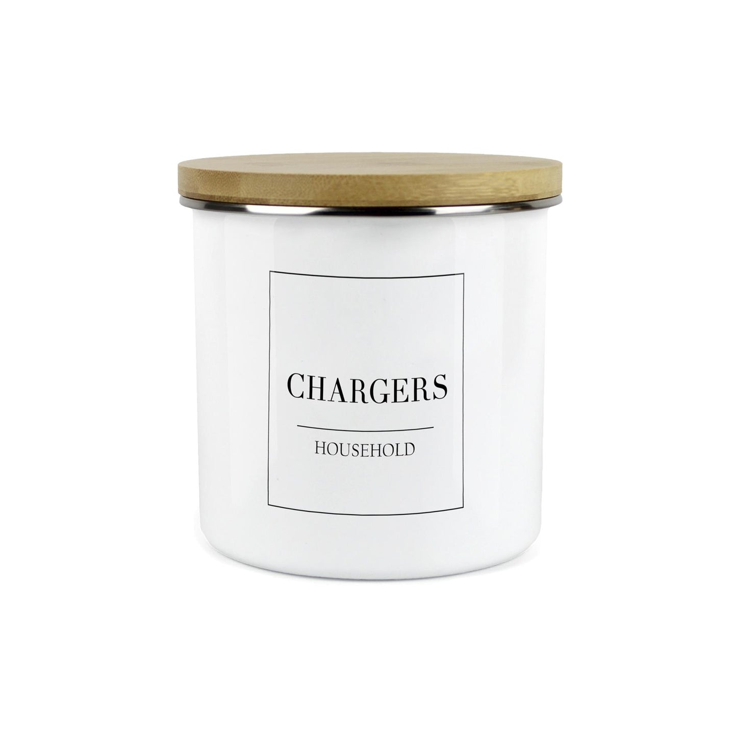 Minimalist Large Enamel Canister