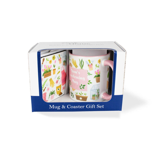 Mum's Gardening Mug & Coaster Gift Set