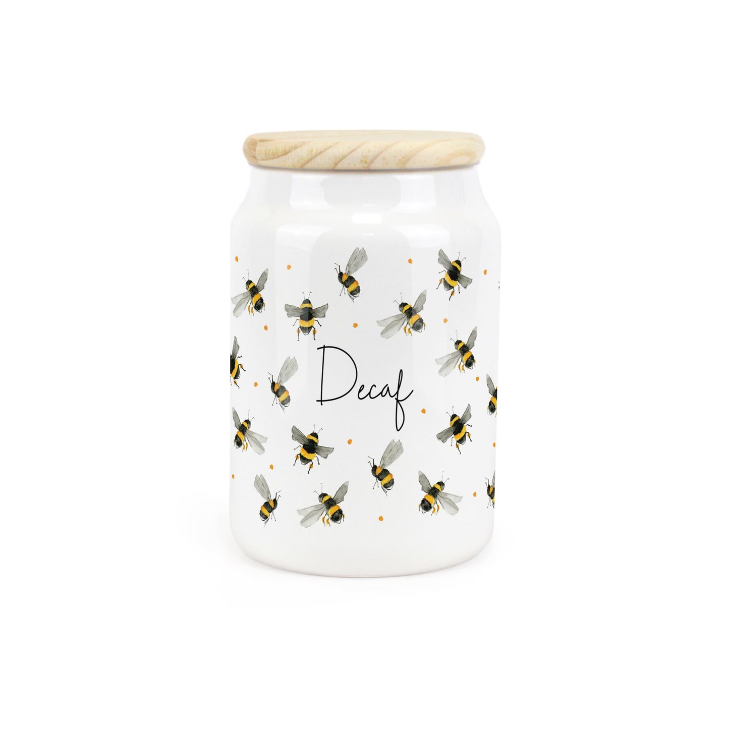 Scattered Bees Ceramic Canister by Rhiannon Chauncey