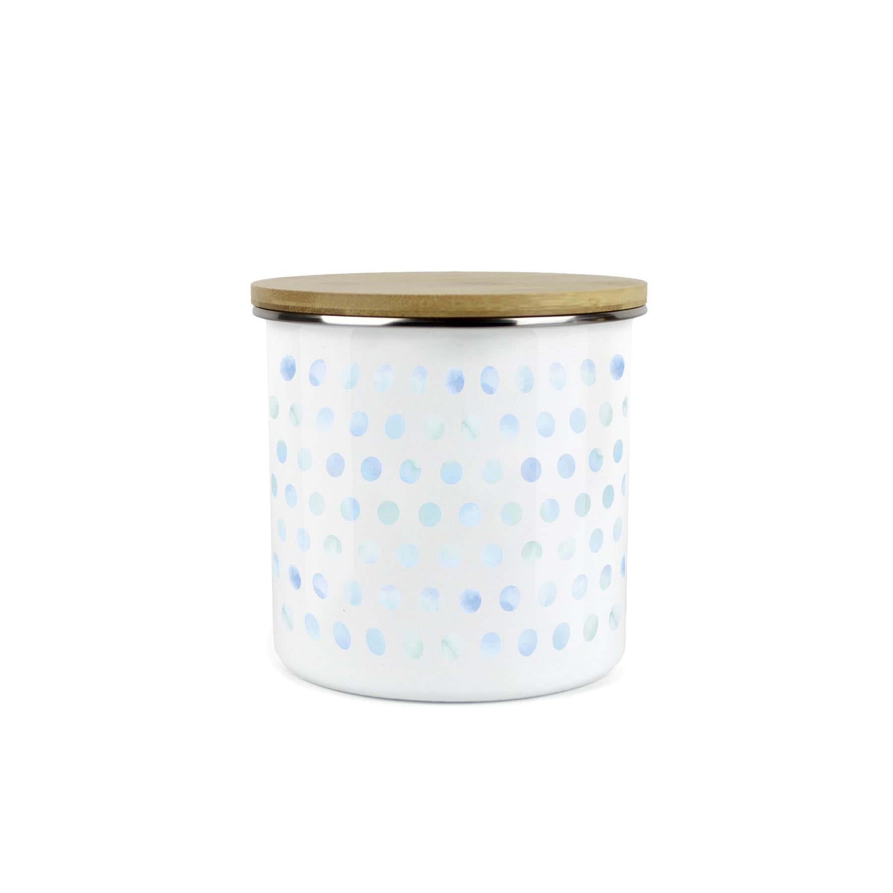 Purely Home Kitchen Polka Dot Aqua Food Storage Canister - Plain