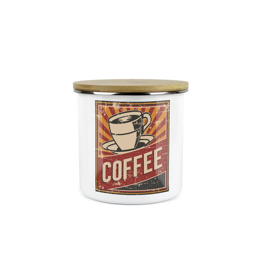 Retro 60s Diner Coffee Canister - Kitchen Storage Jar