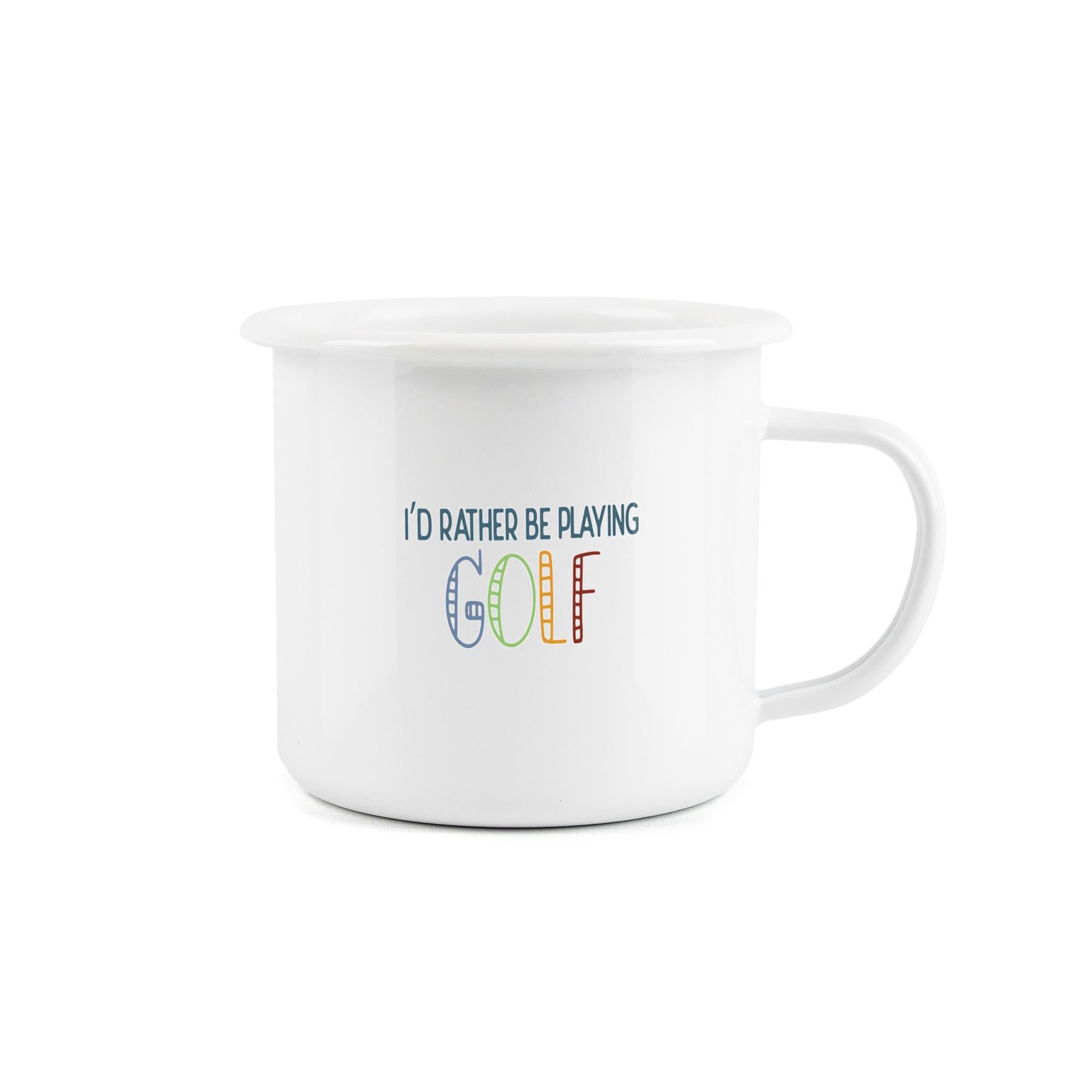 Fun novelty mug expressing a desire to play golf, perfect for outdoor activities.