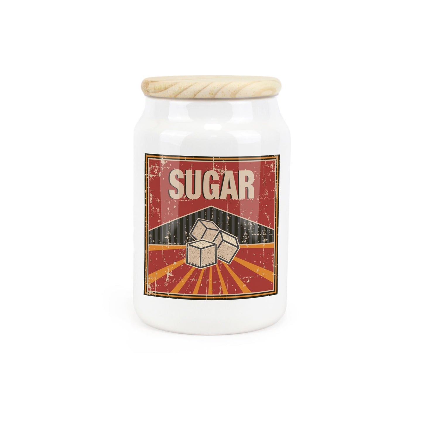 Retro Drinks Ceramic Canister