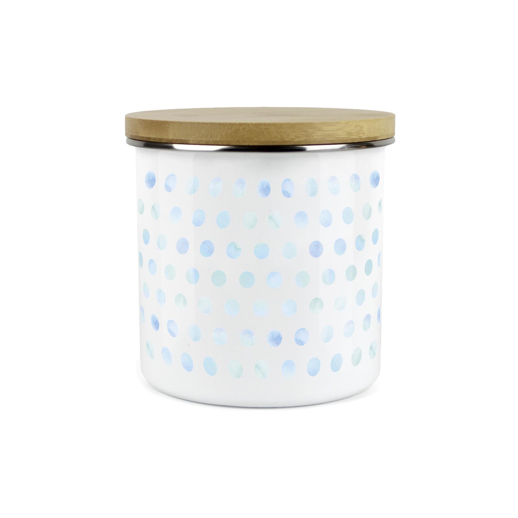 Purely Home Kitchen Polka Dot Aqua Food Storage Canister - Plain