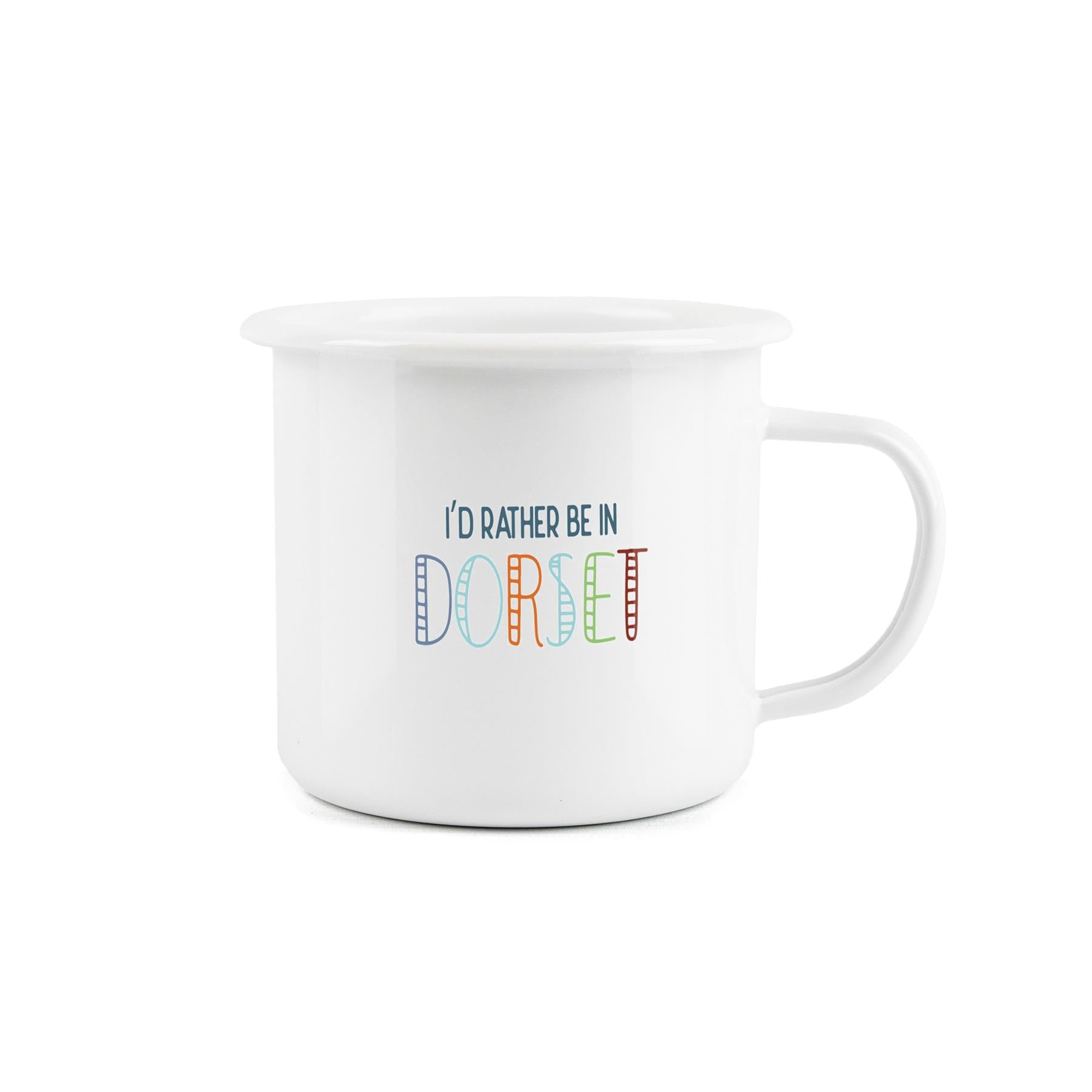 Fun novelty mug expressing a desire to be in Dorset, perfect for outdoor activities.