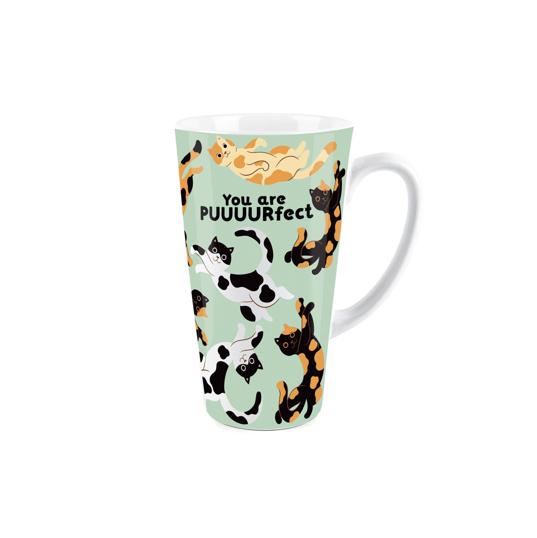 Large white latte mug featuring 'you're perfect' design