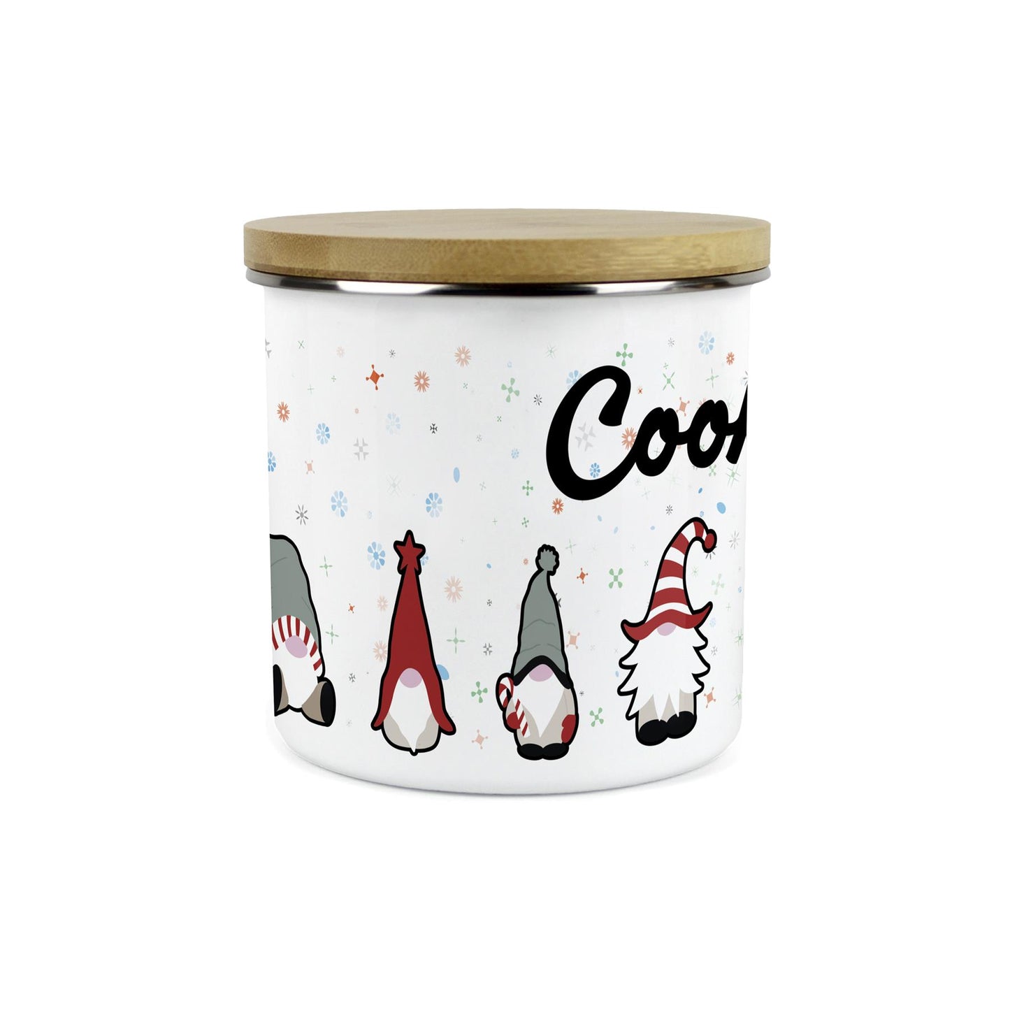 Christmas Gonks Cookie Large Enamel Canister
