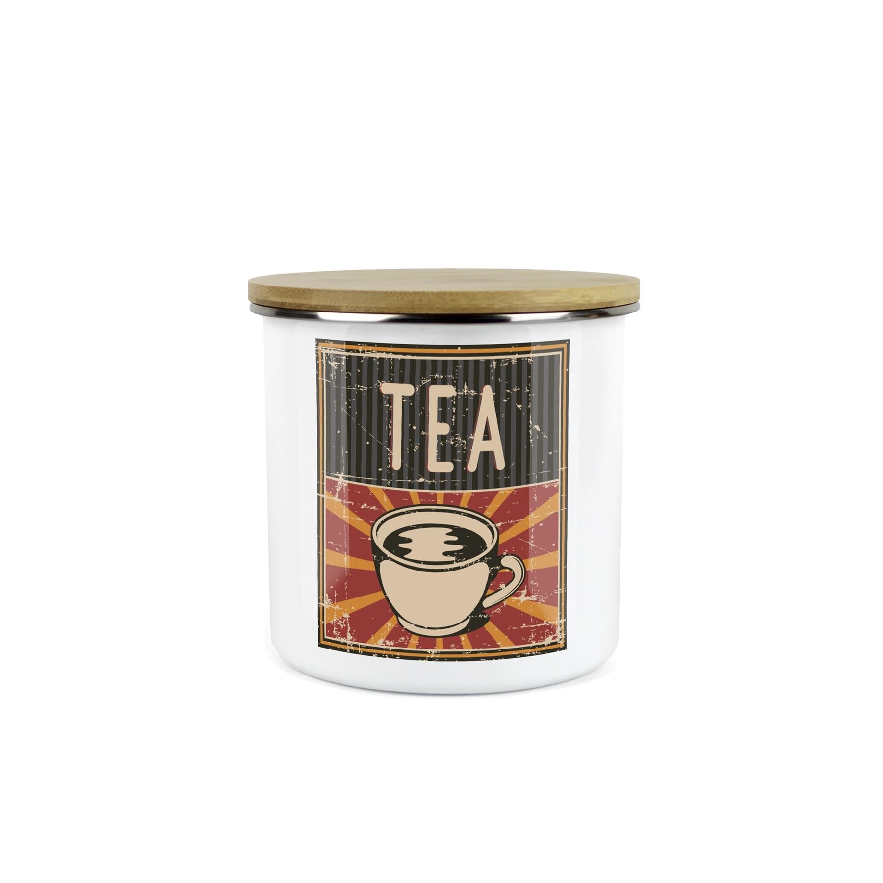 Retro 60s Diner Tea Canister - Kitchen Storage Jar