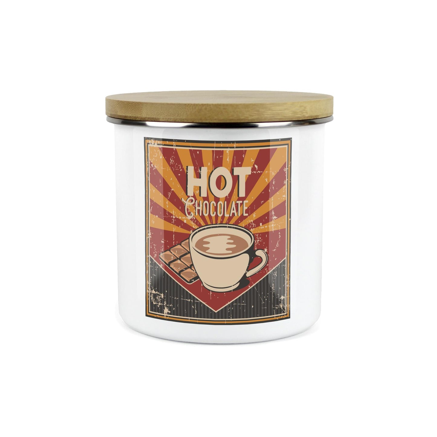 Retro 60s Diner Hot Chocolate Canister - Kitchen Storage Jar