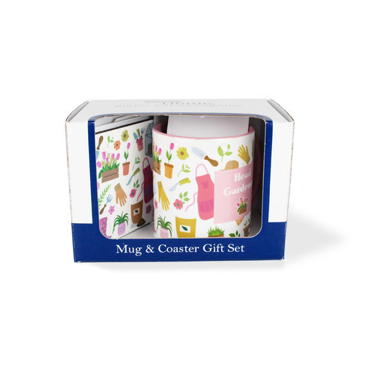 Head Gardener Tulips Mug & Coaster Gift Set