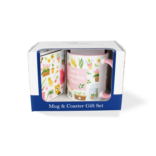 Nan's Gardening Tulips Mug & Coaster Gift Set