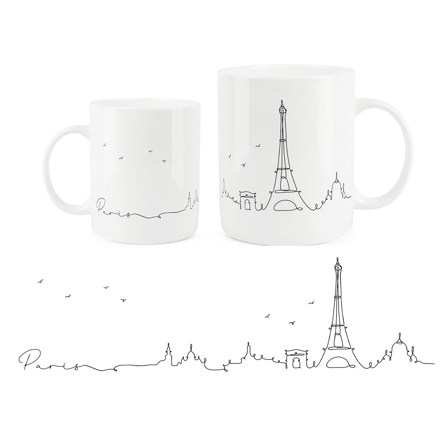 Sleek bone china mug with a modern NYC skyline design.