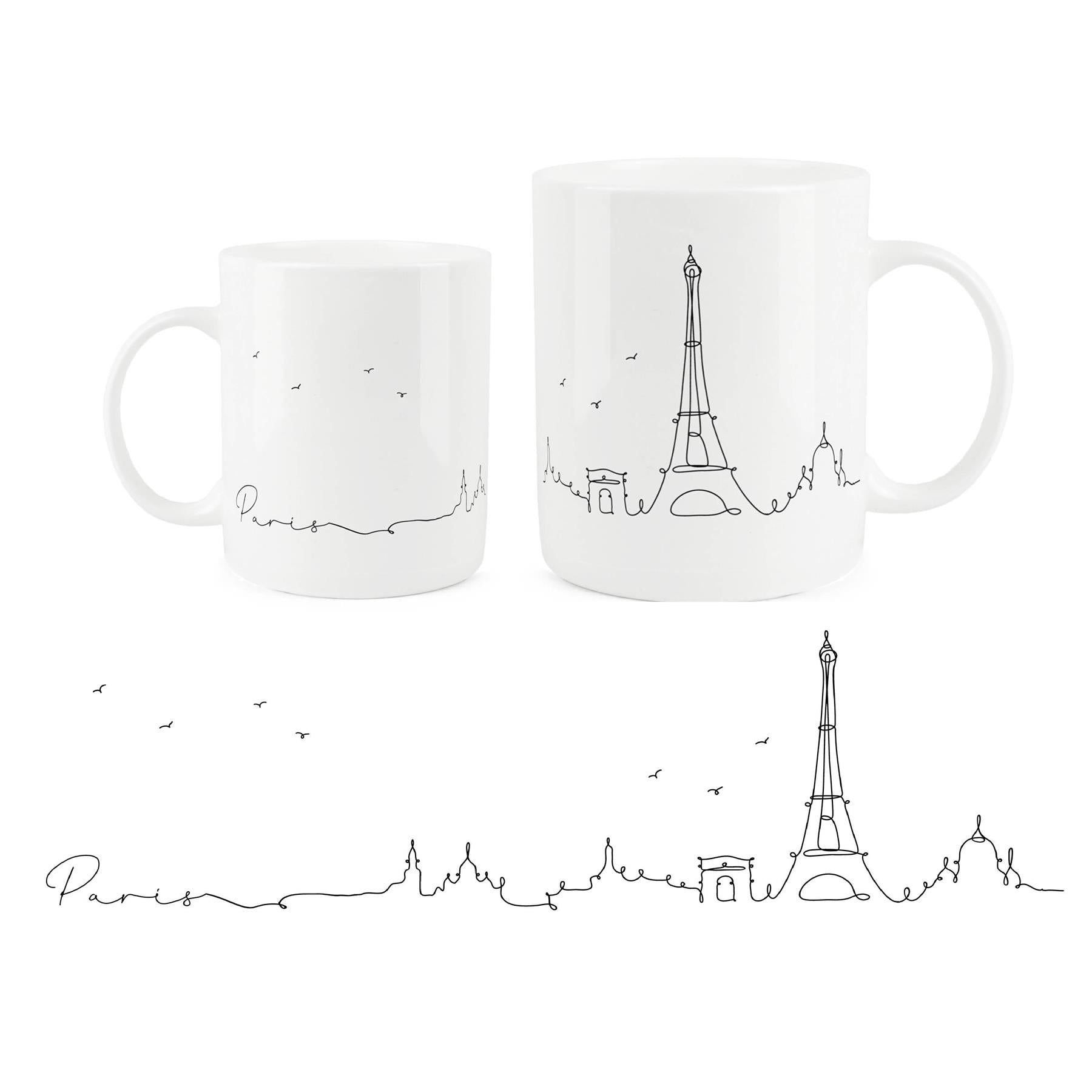 Sleek bone china mug with a modern NYC skyline design.