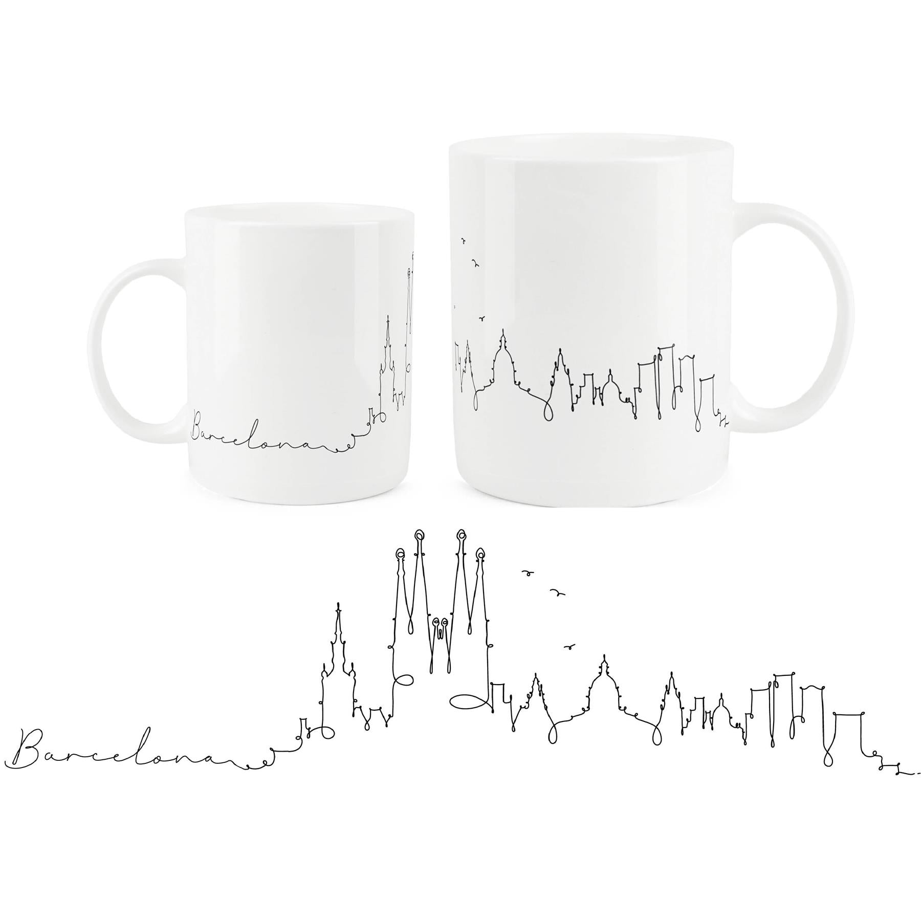 Luxurious bone china mug featuring the iconic Dubai skyline.
