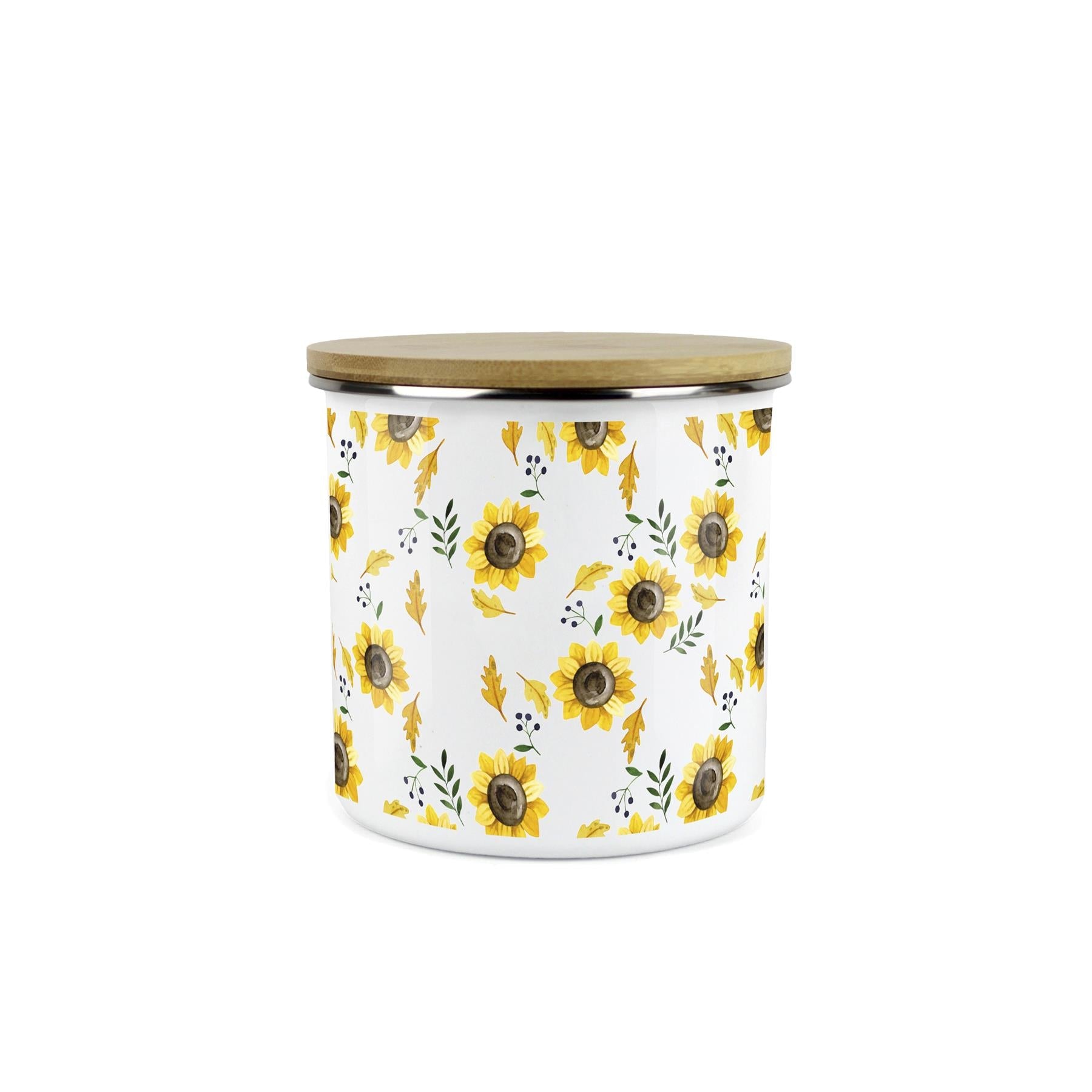 Kitchen Countertop Storage Canister - Sunflowers Yellow Kitchen Storage Jar