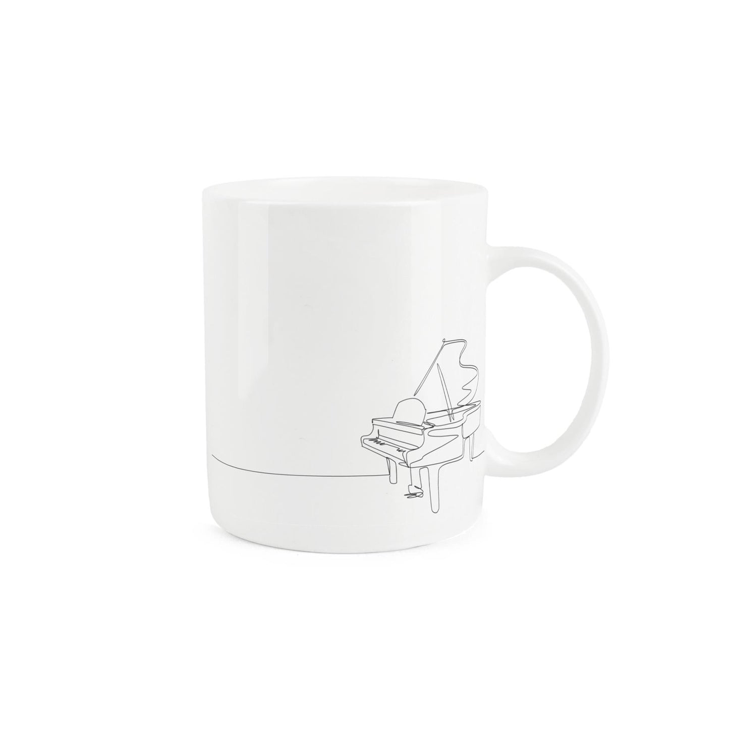 Stunning bone china mug showcasing a harp drawing.