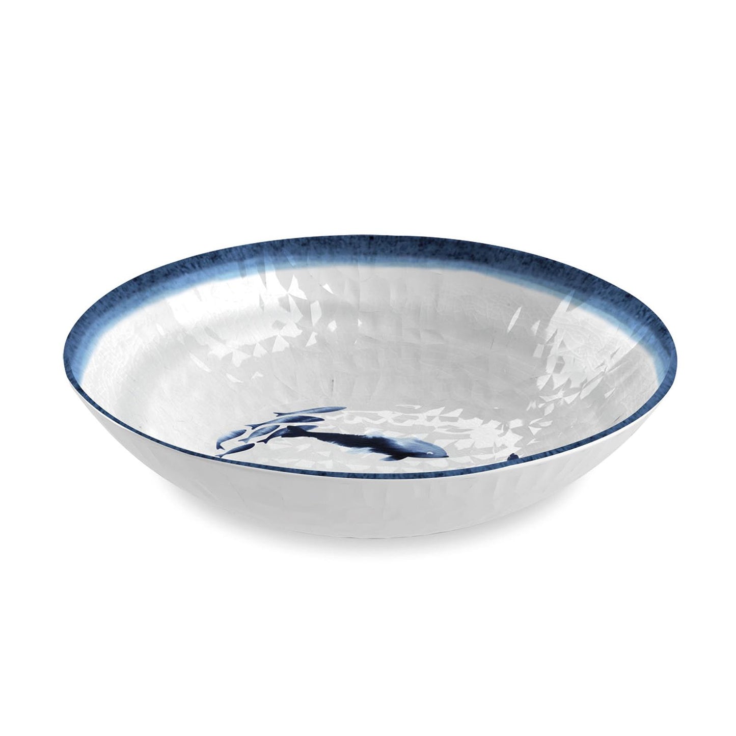 Coastal Melamine Salad Serving Bowl for Nautical Dining