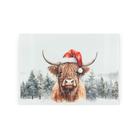 Christmas Highland Cow Small Worktop Protector