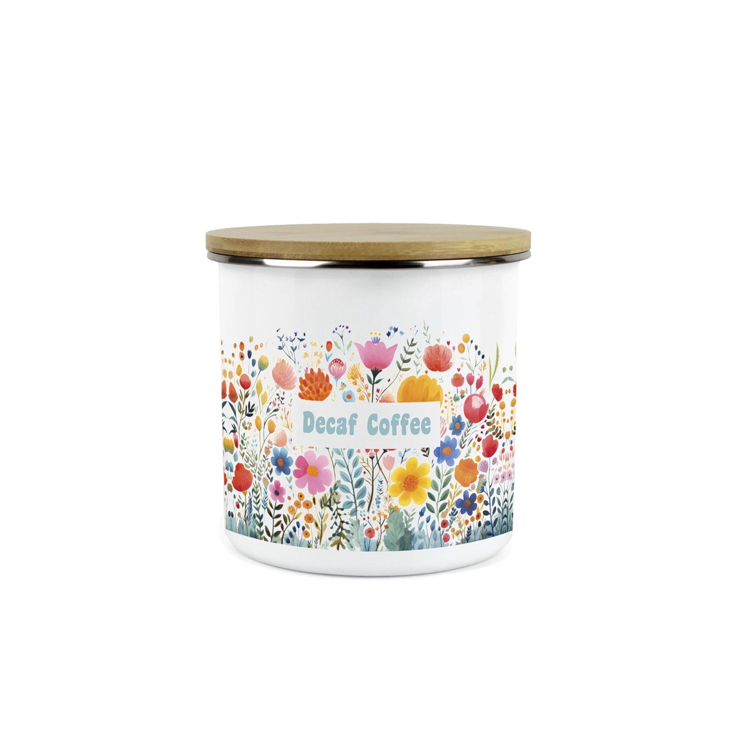 Bright Florals Medium Enamel Canister