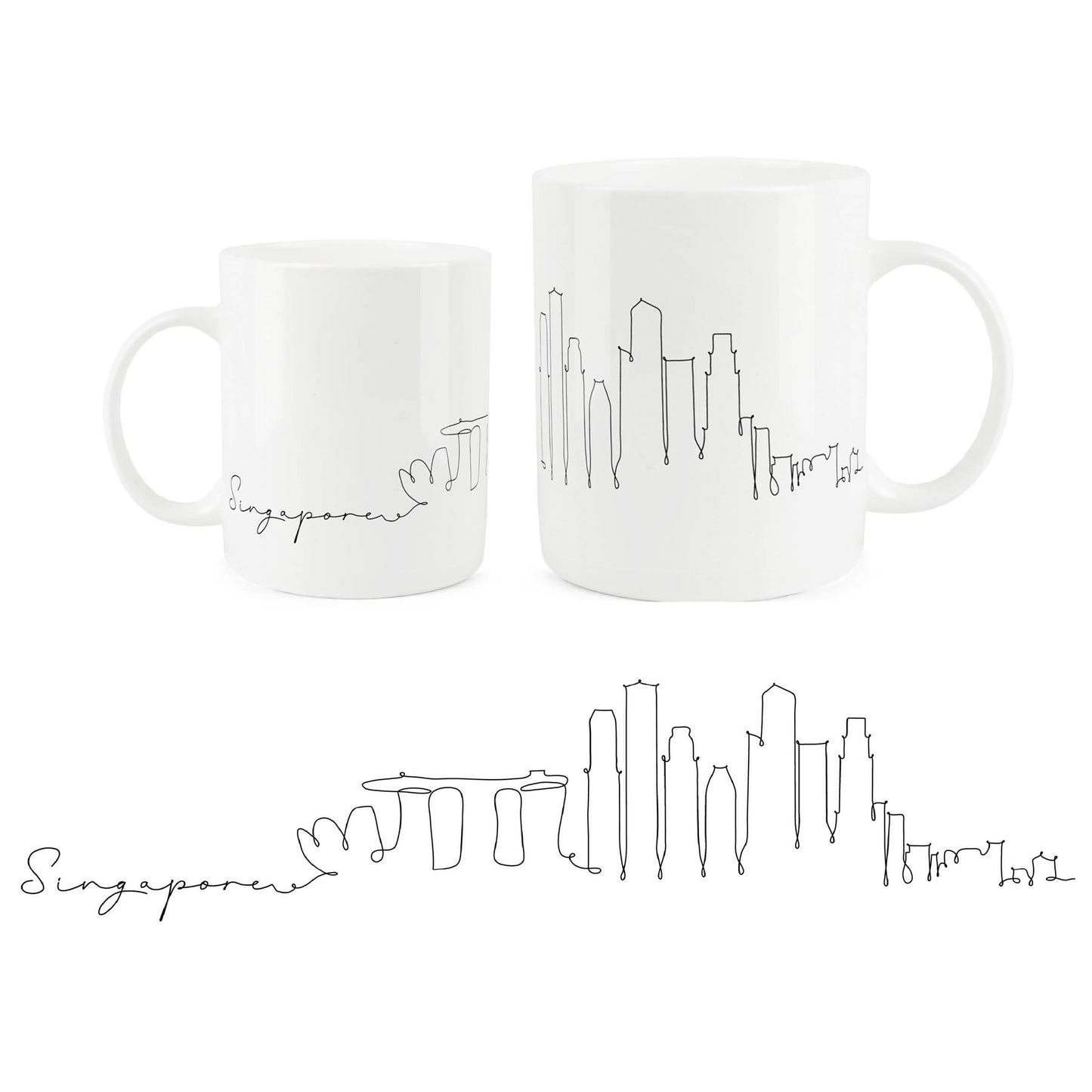 Classic bone china mug featuring the historic Rome skyline.