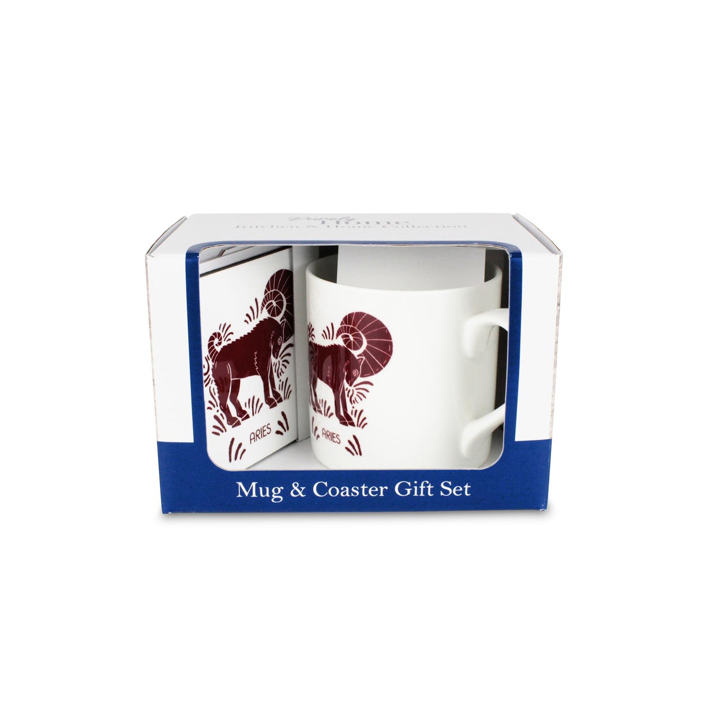 Colourful Star Sign Zodiac Mug & Coaster Gift Set
