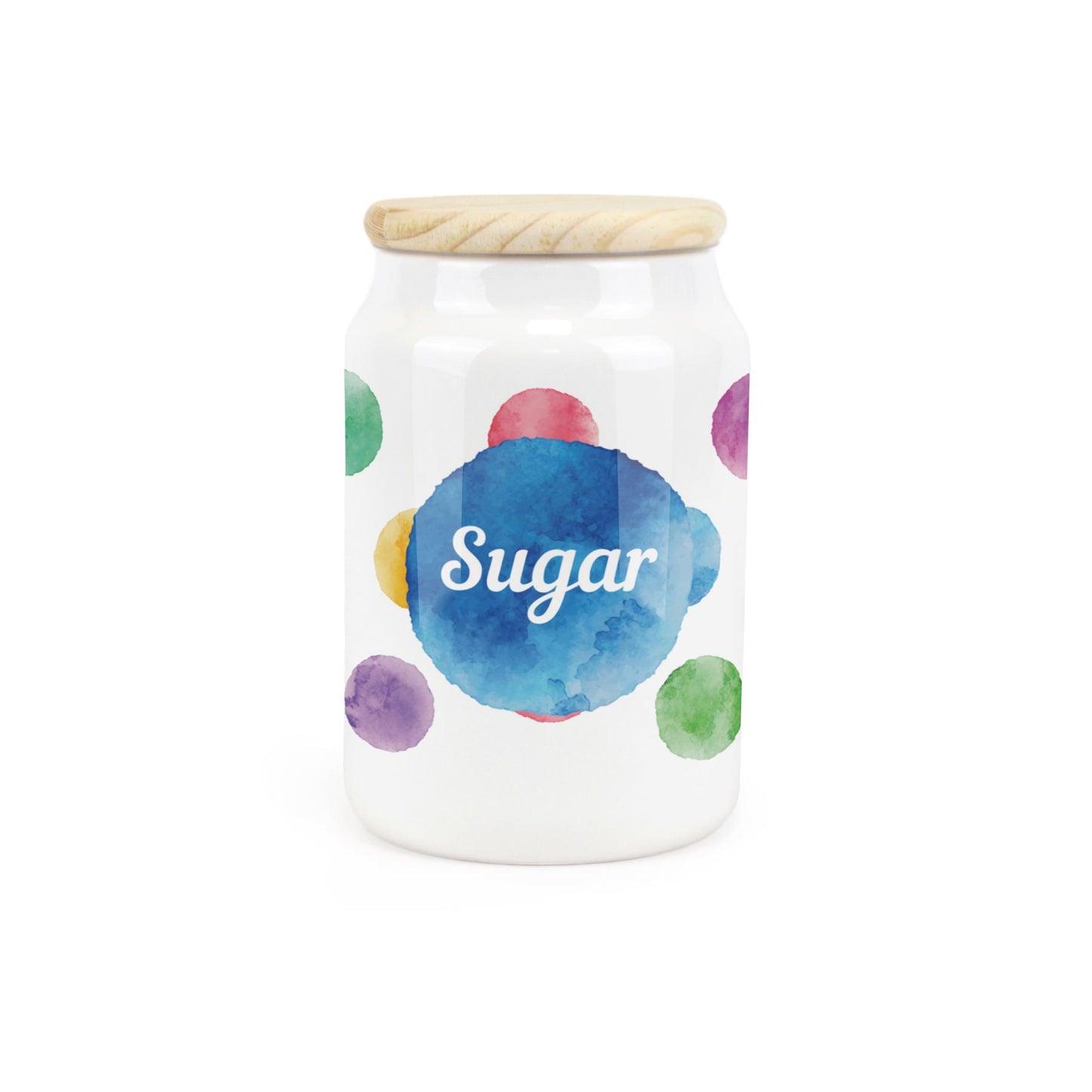 Polka Dots Ceramic Canister