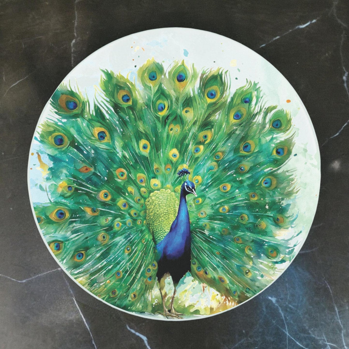 Peacock Round Worktop Protector