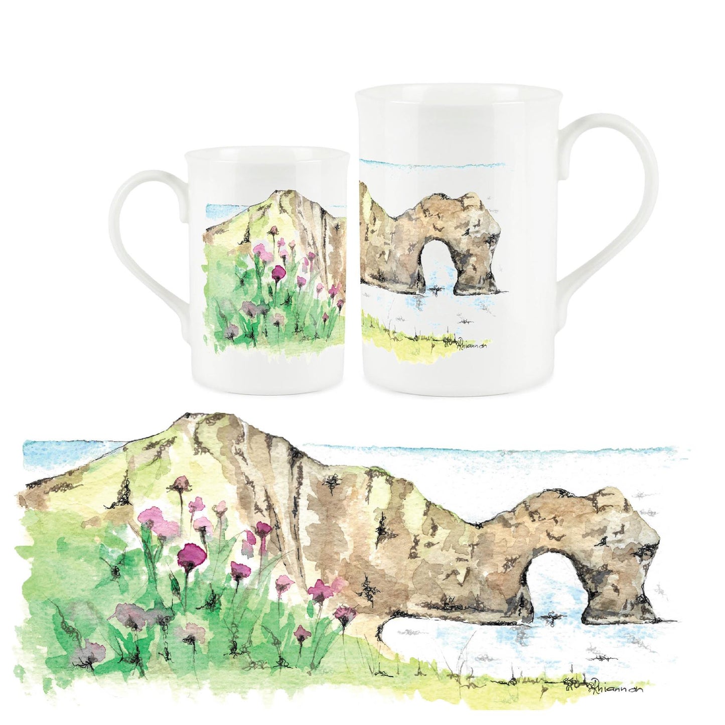 Durdle Door Mug by Rhiannon Chauncey