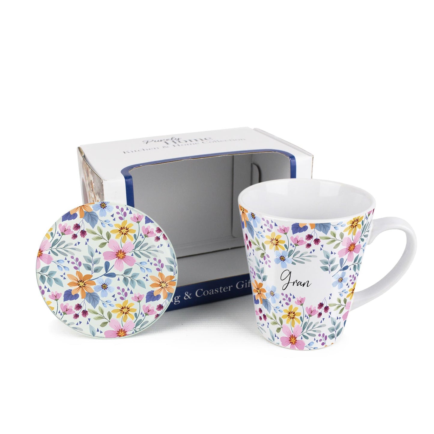 Bright Meadow Latte Mug & Coaster Gift Set