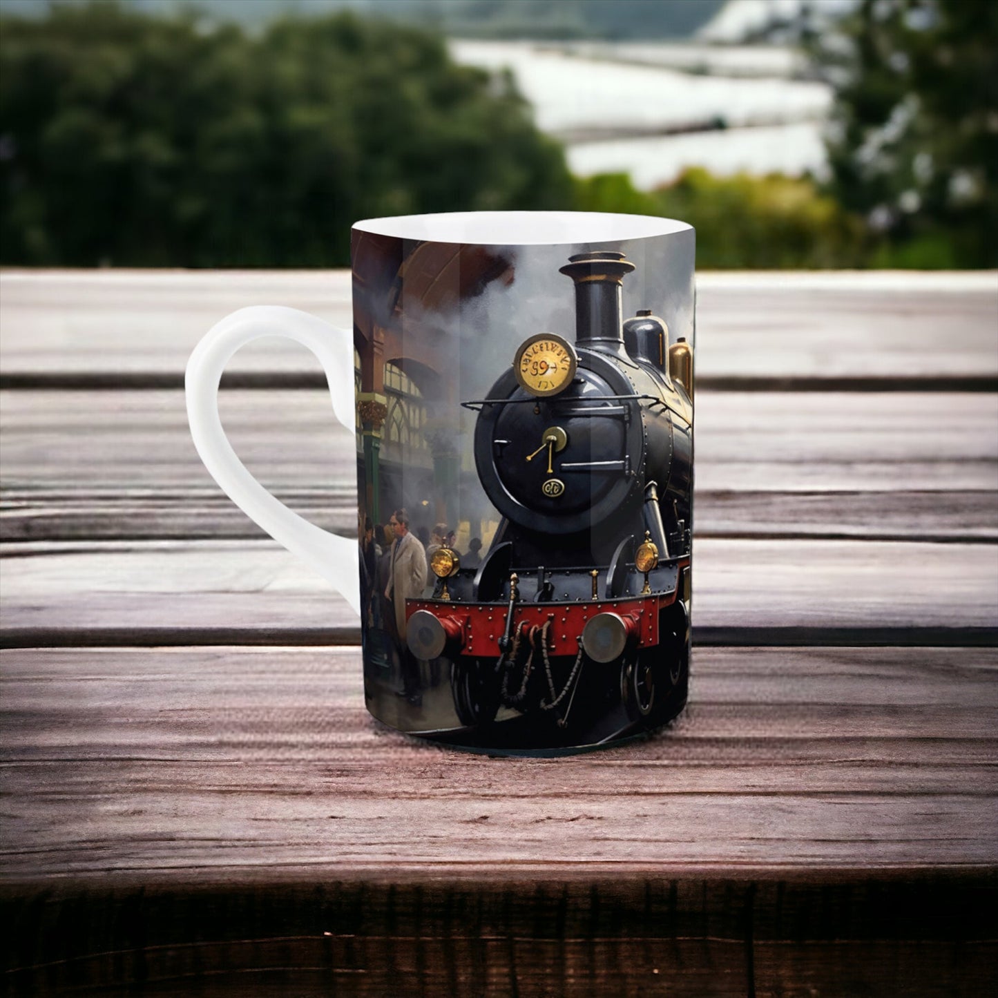Steam Train Arriving at the Station Mug
